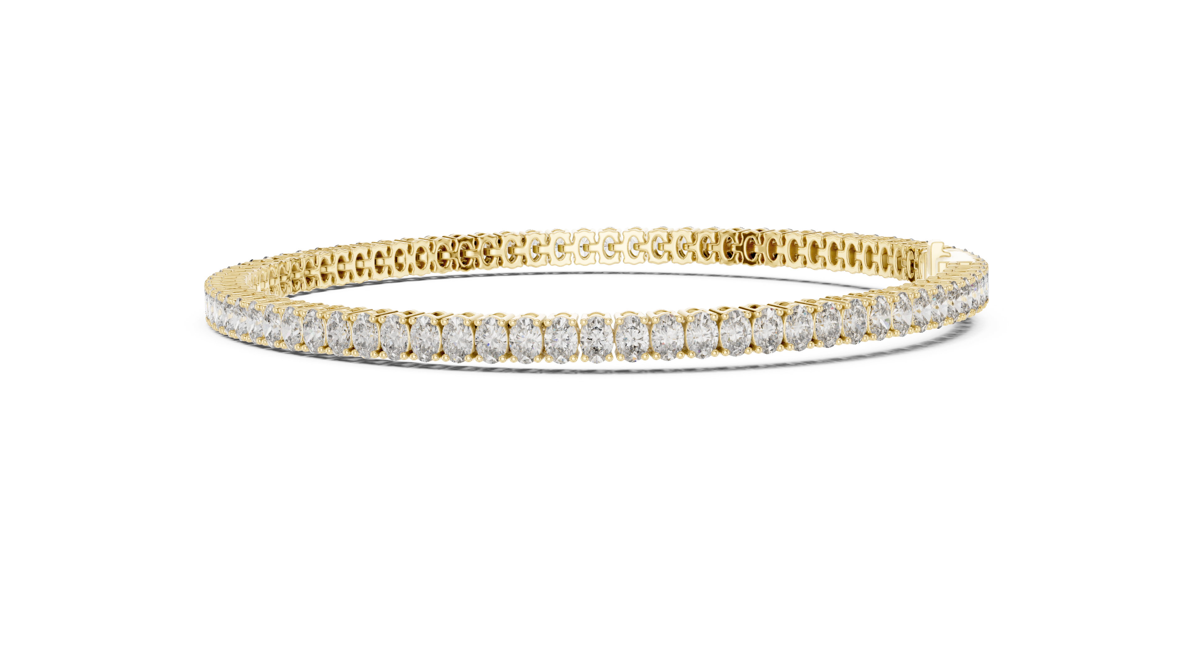 Oval-Cut Diamond Tennis Bracelet