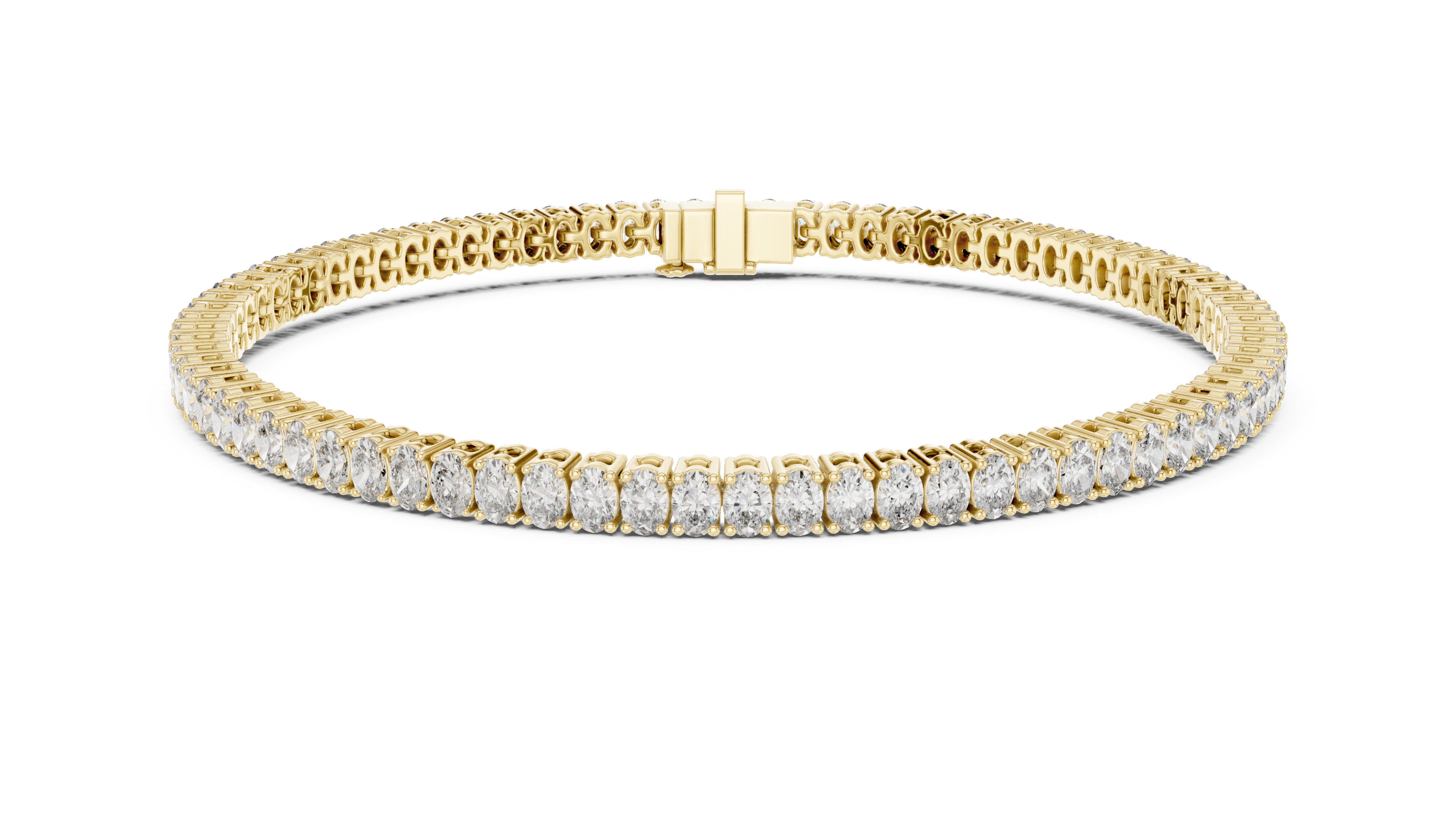Oval-Cut Diamond Tennis Bracelet