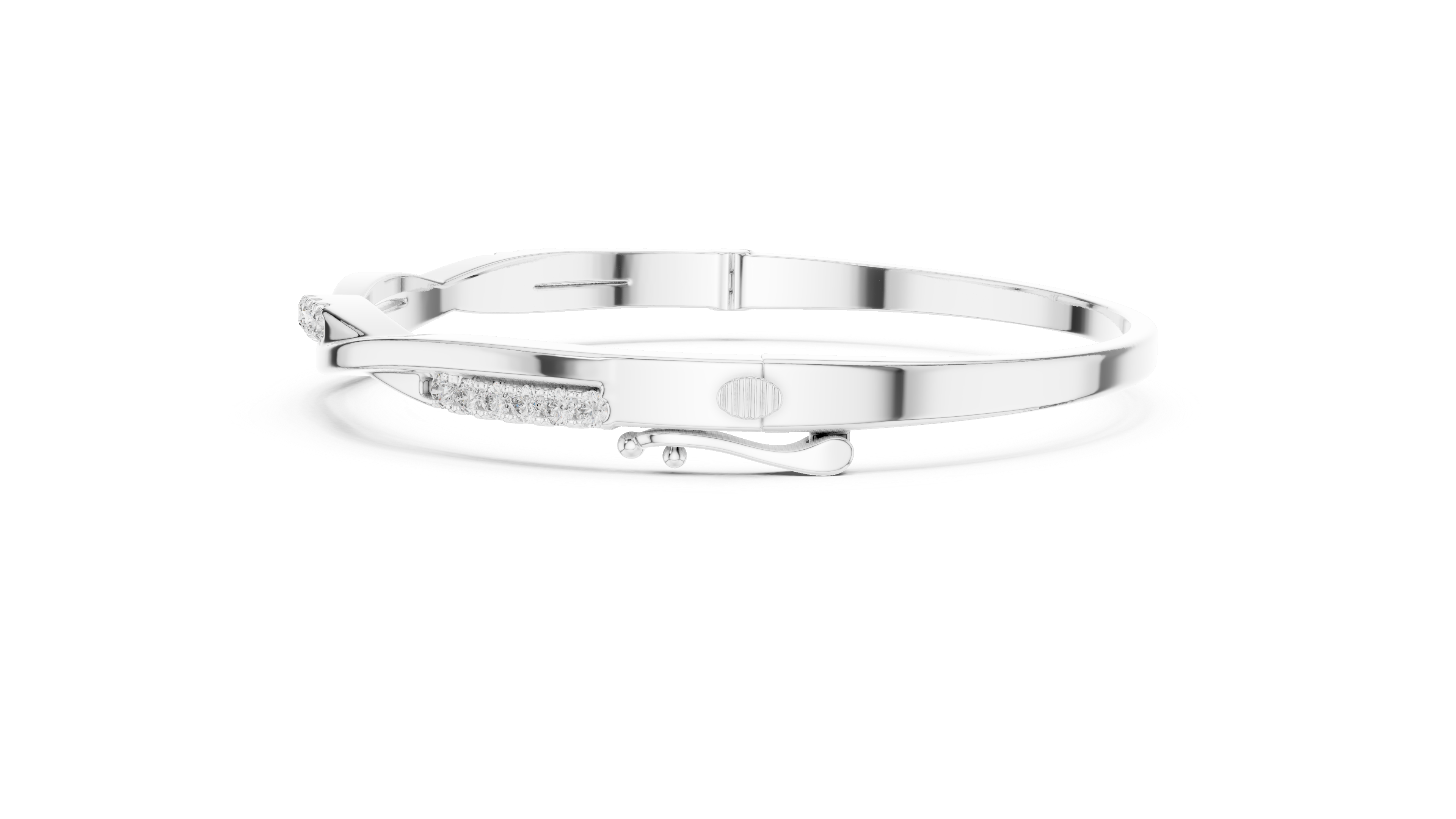 Twisted Diamond Bangle Bracelet