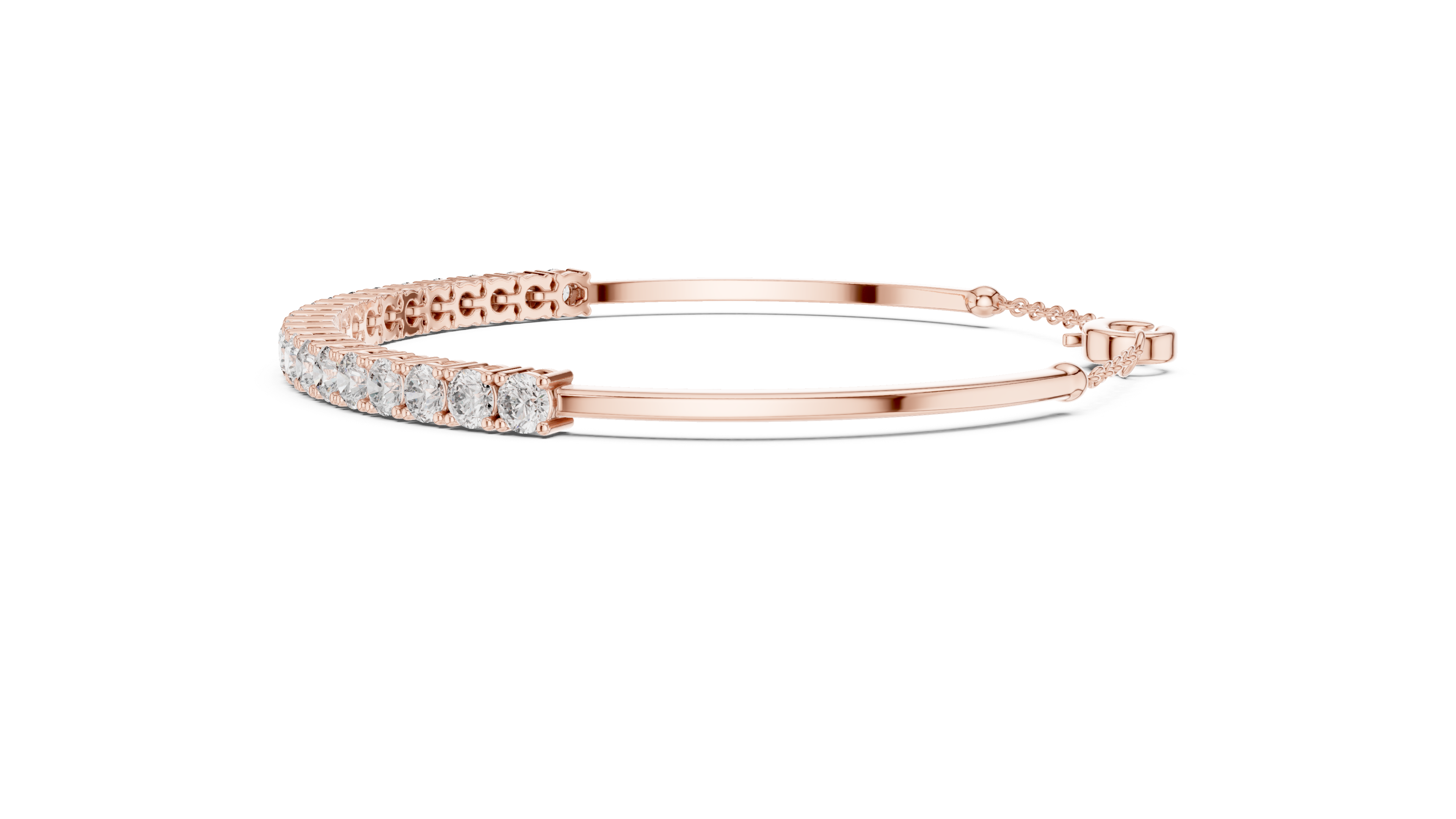 Prong-Set Round Diamond Chain Bracelet