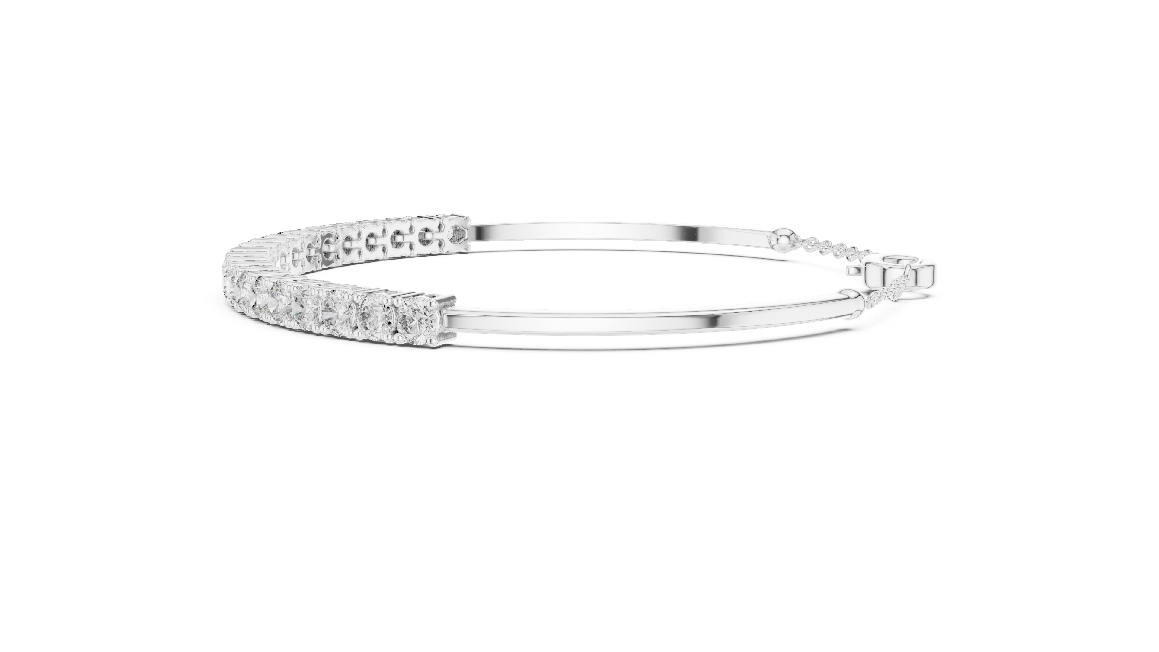 Prong-Set Round Diamond Chain Bracelet