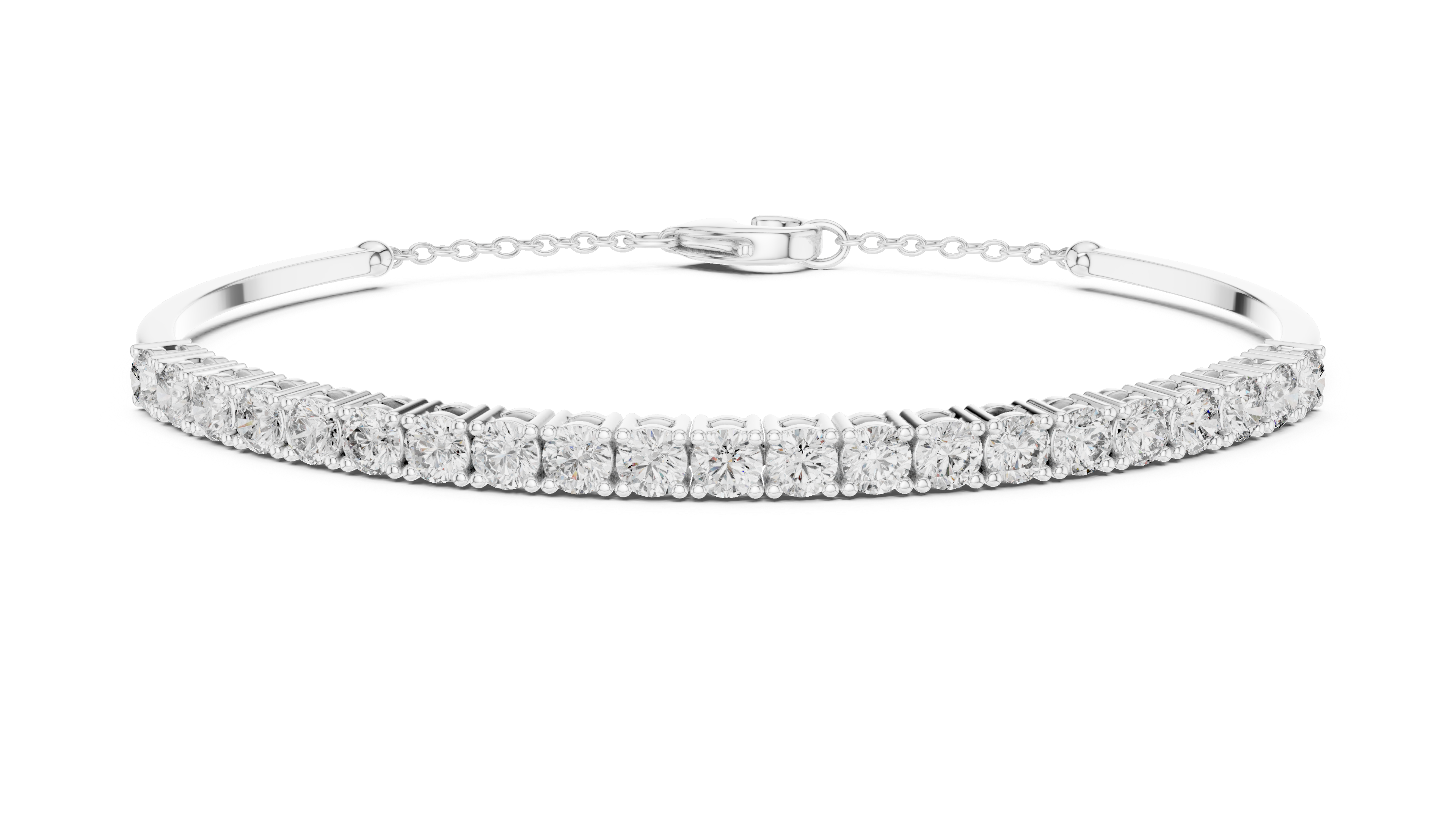 Prong-Set Round Diamond Chain Bracelet