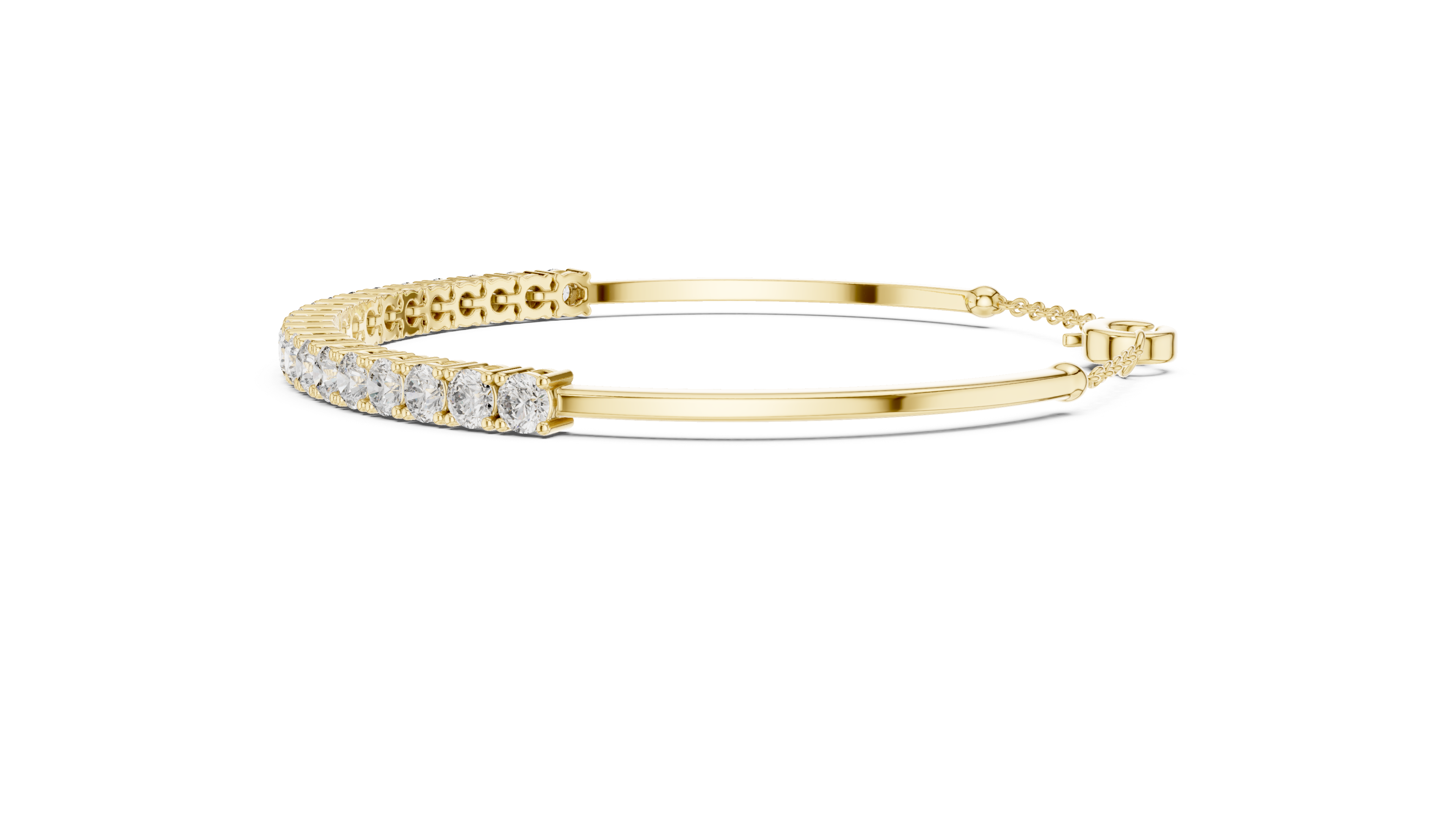 Prong-Set Round Diamond Chain Bracelet