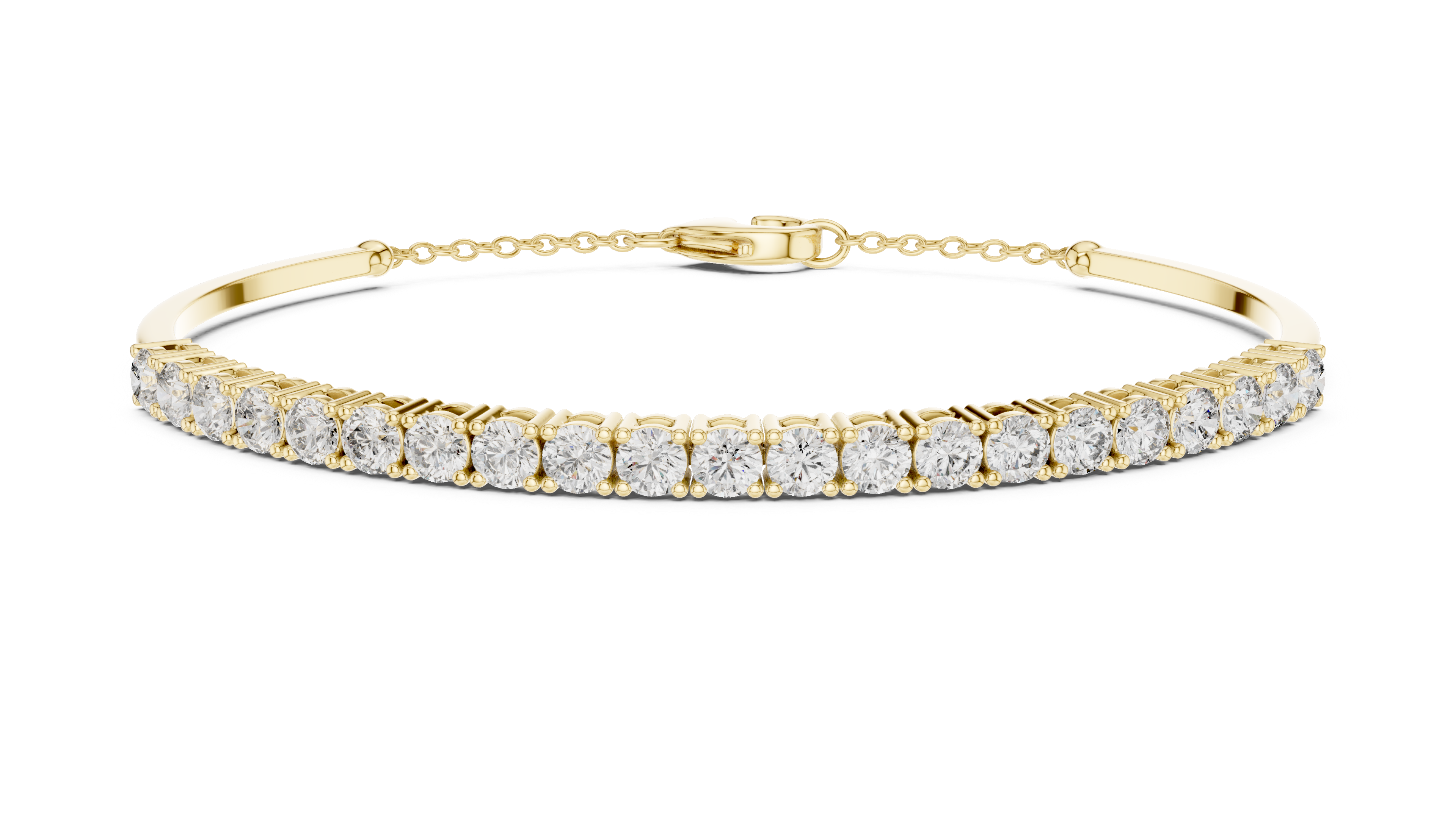 Prong-Set Round Diamond Chain Bracelet