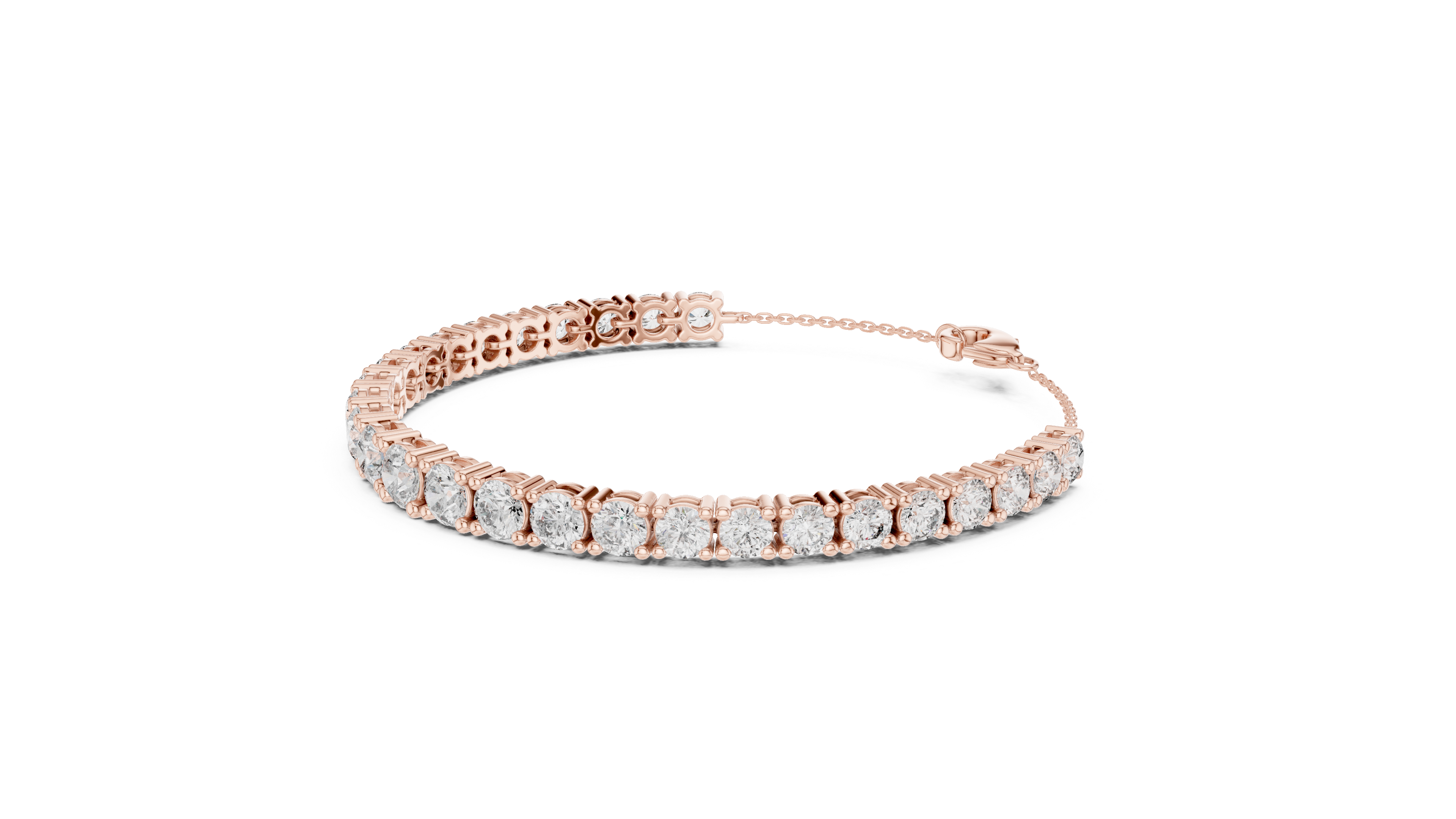 Round Diamond Prong-Set Tennis Bracelet