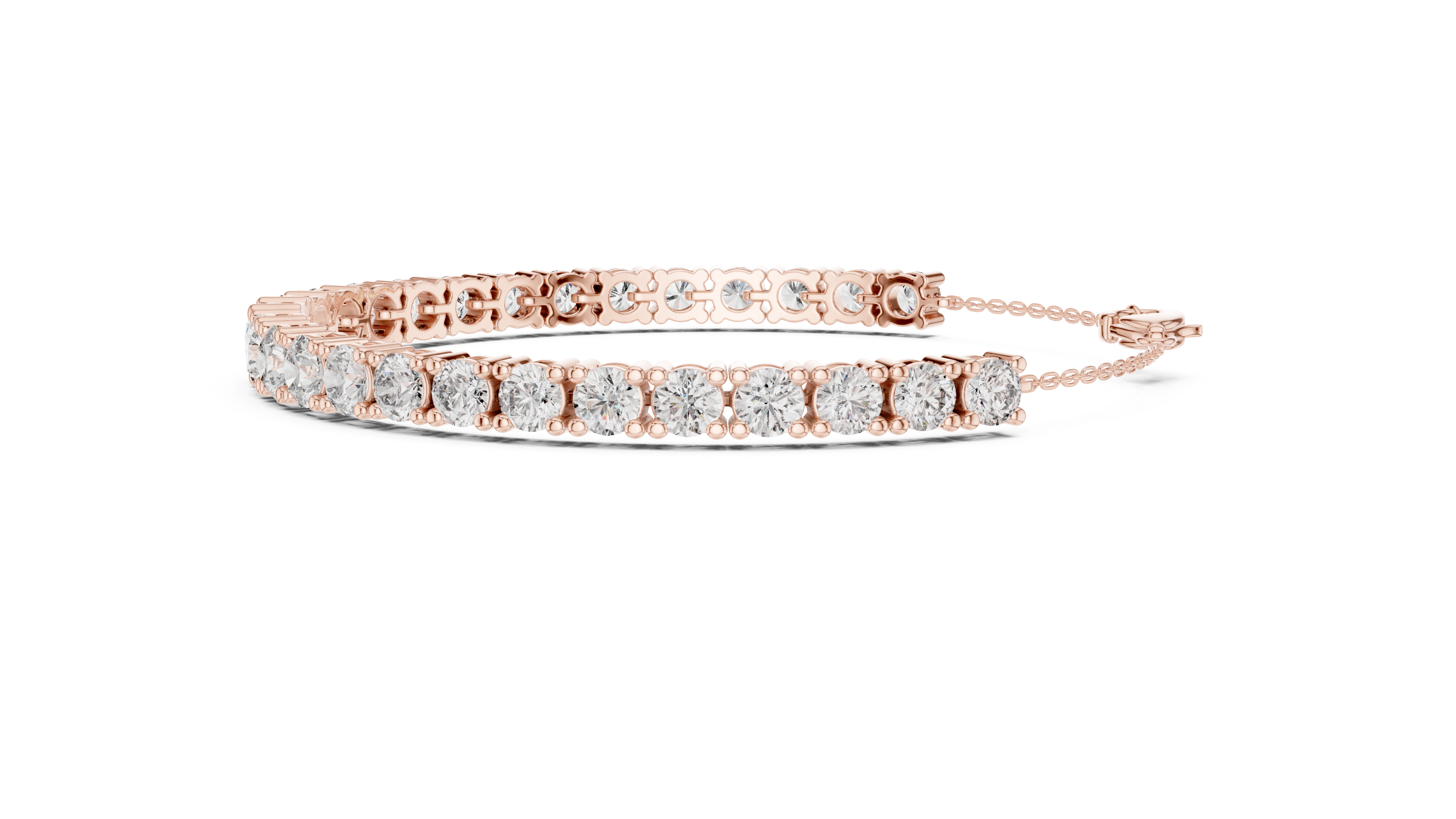 Round Diamond Prong-Set Tennis Bracelet