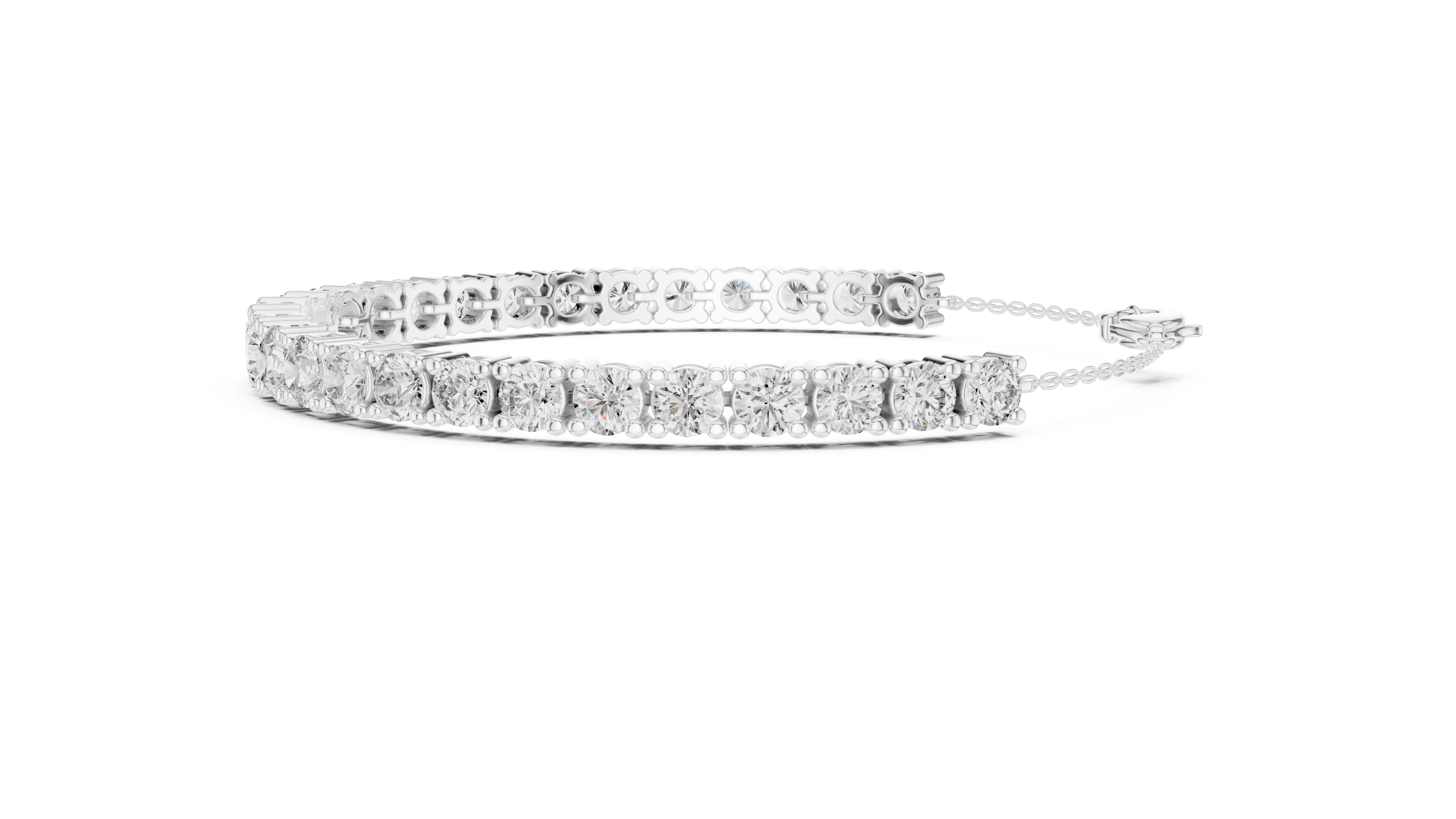Round Diamond Prong-Set Tennis Bracelet