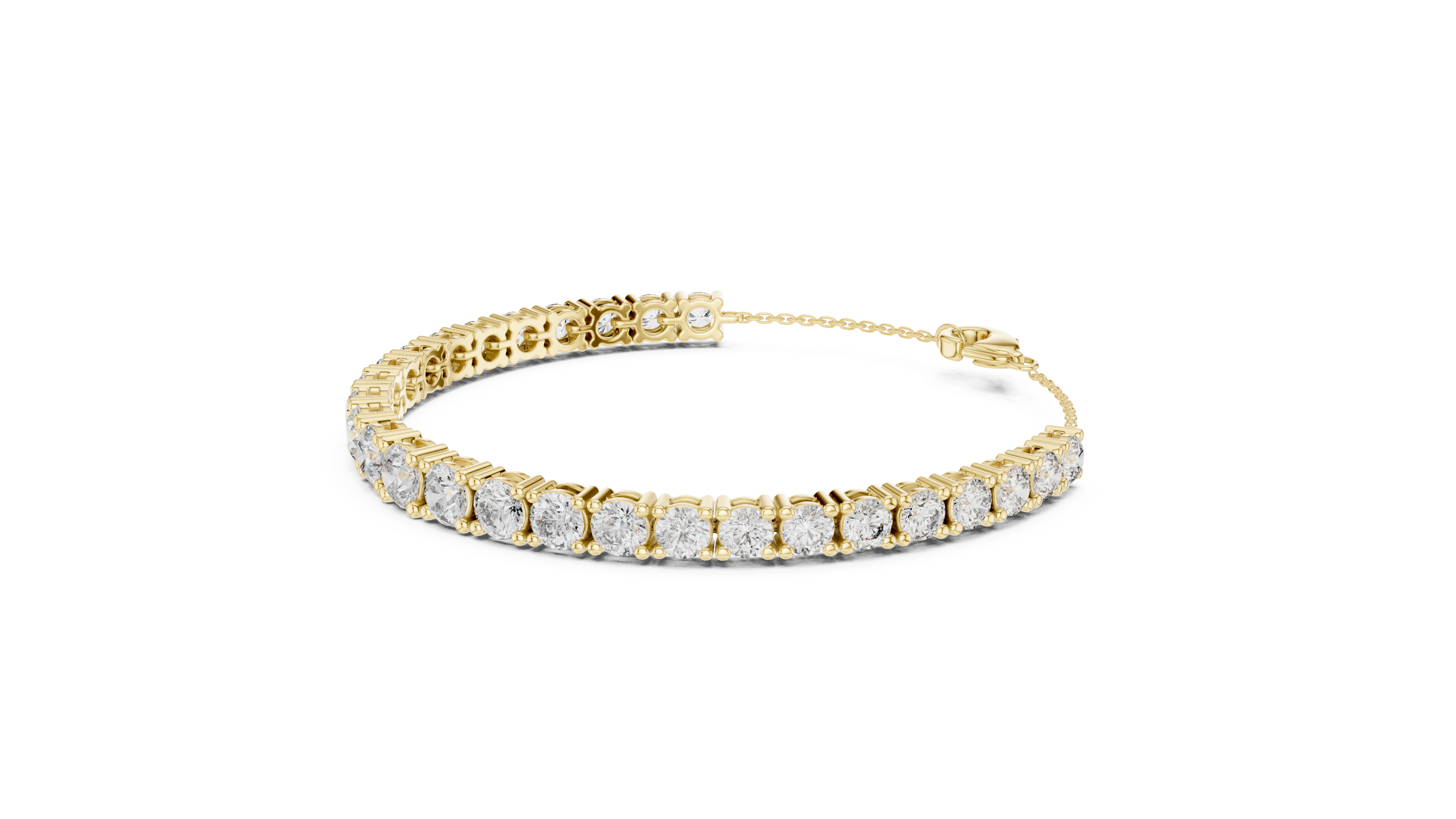Round Diamond Prong-Set Tennis Bracelet