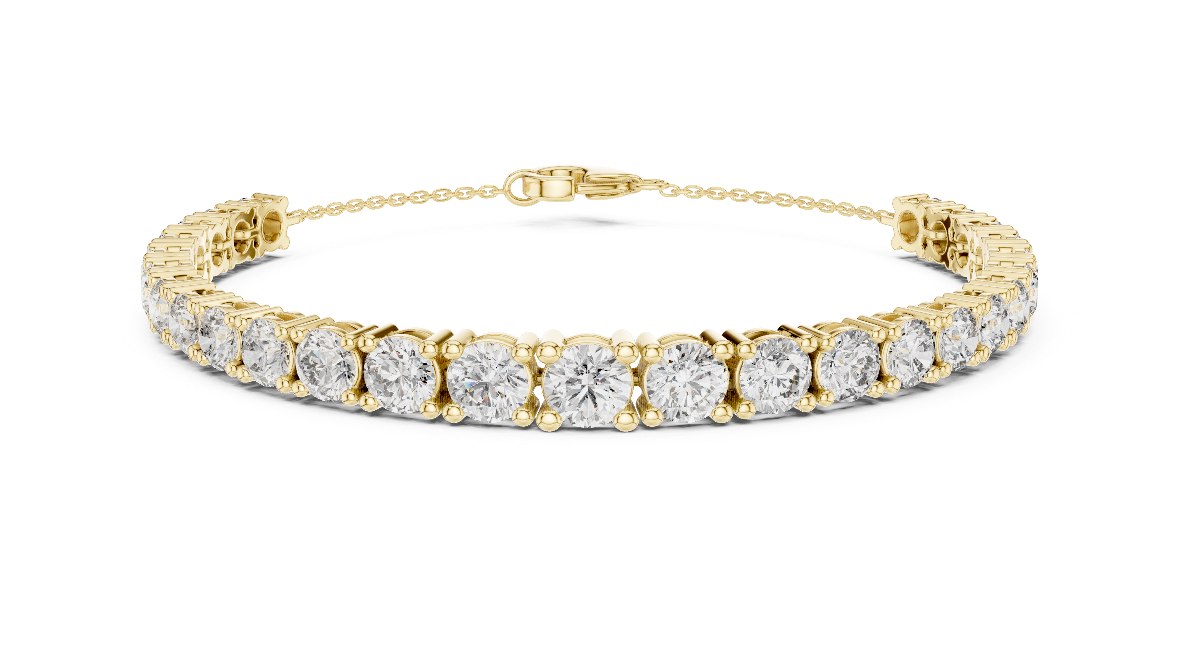 Round Diamond Prong-Set Tennis Bracelet