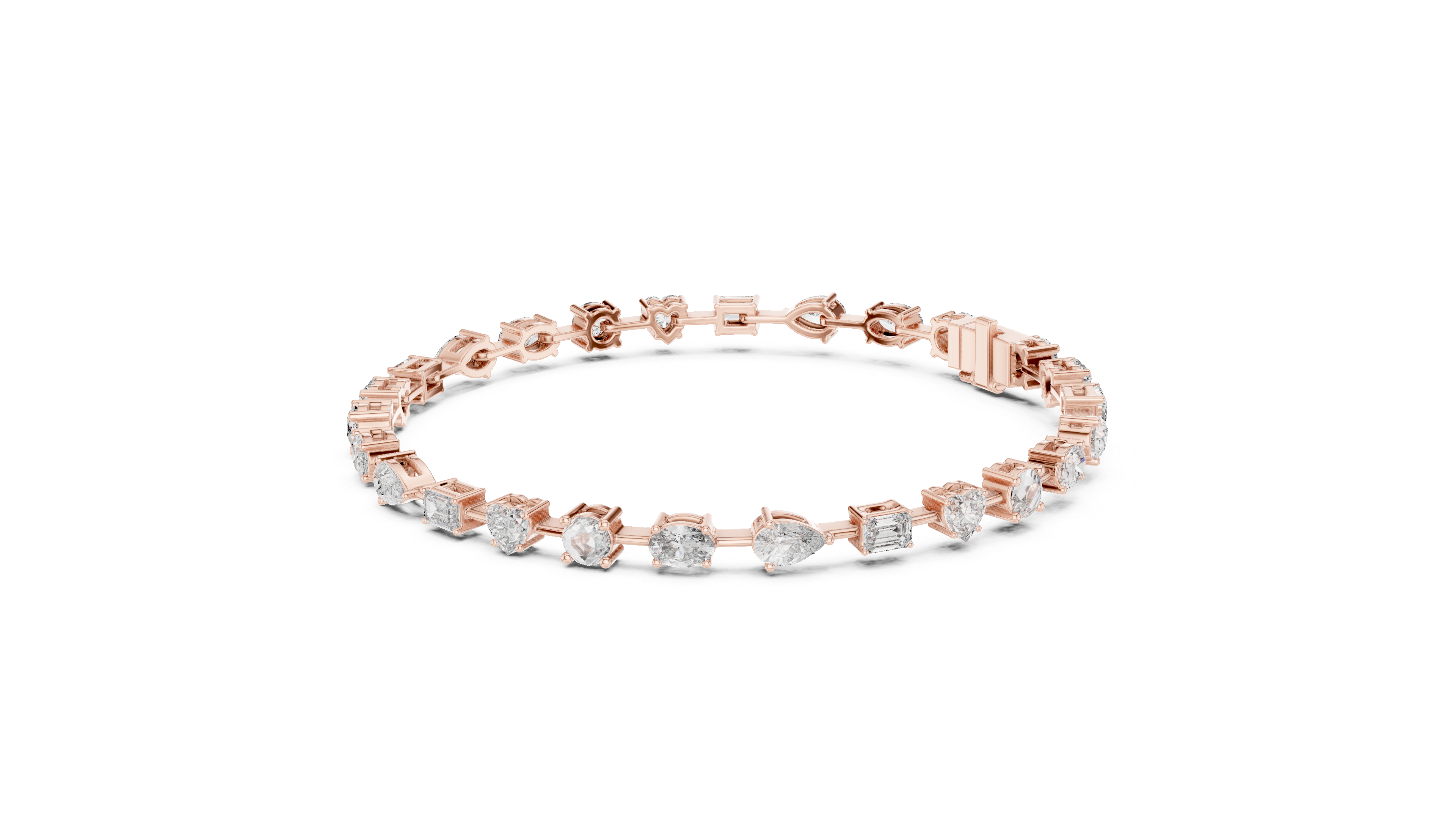 Multi-Cut Diamond Tennis Bracelet
