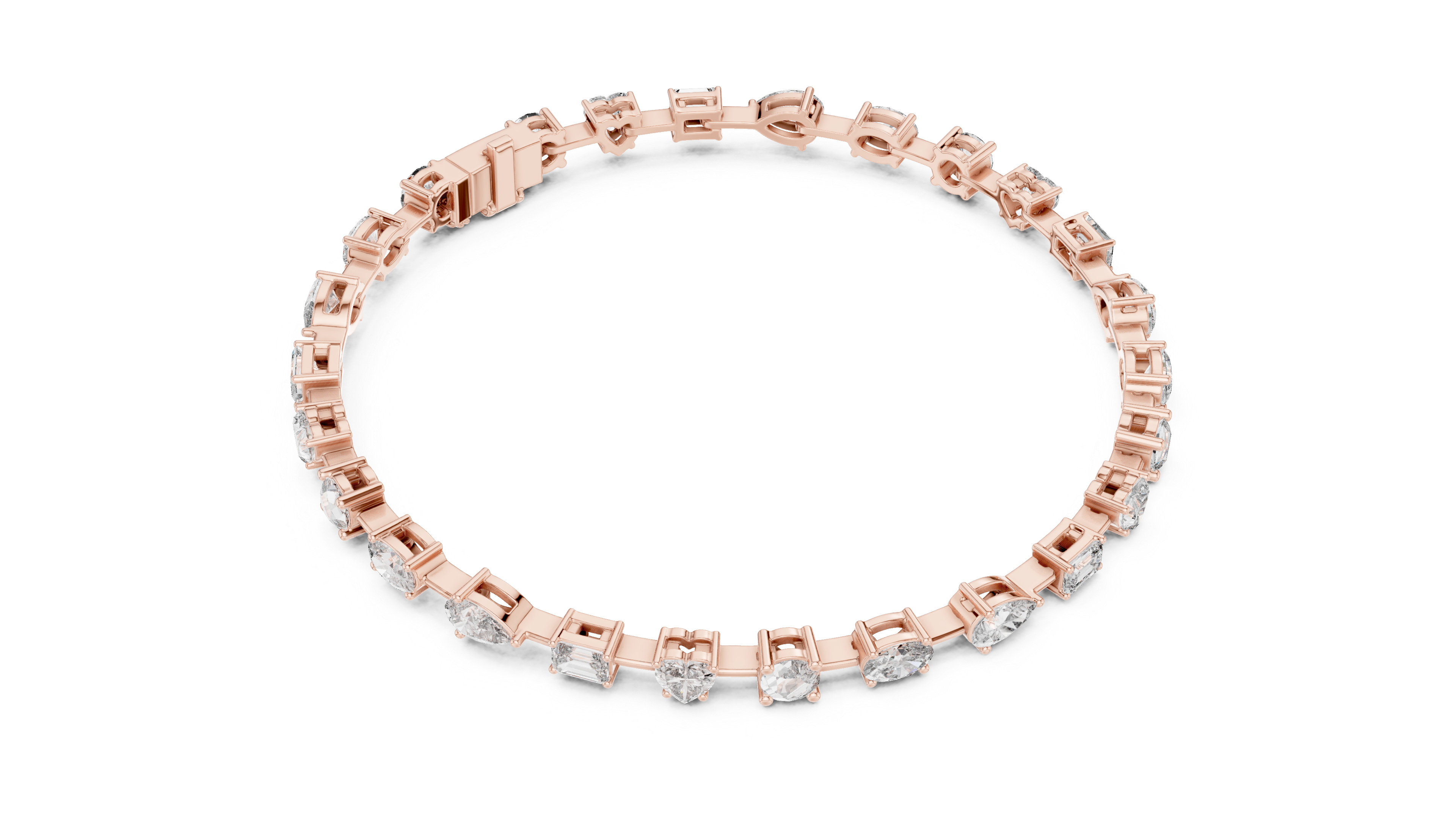 Multi-Cut Diamond Tennis Bracelet