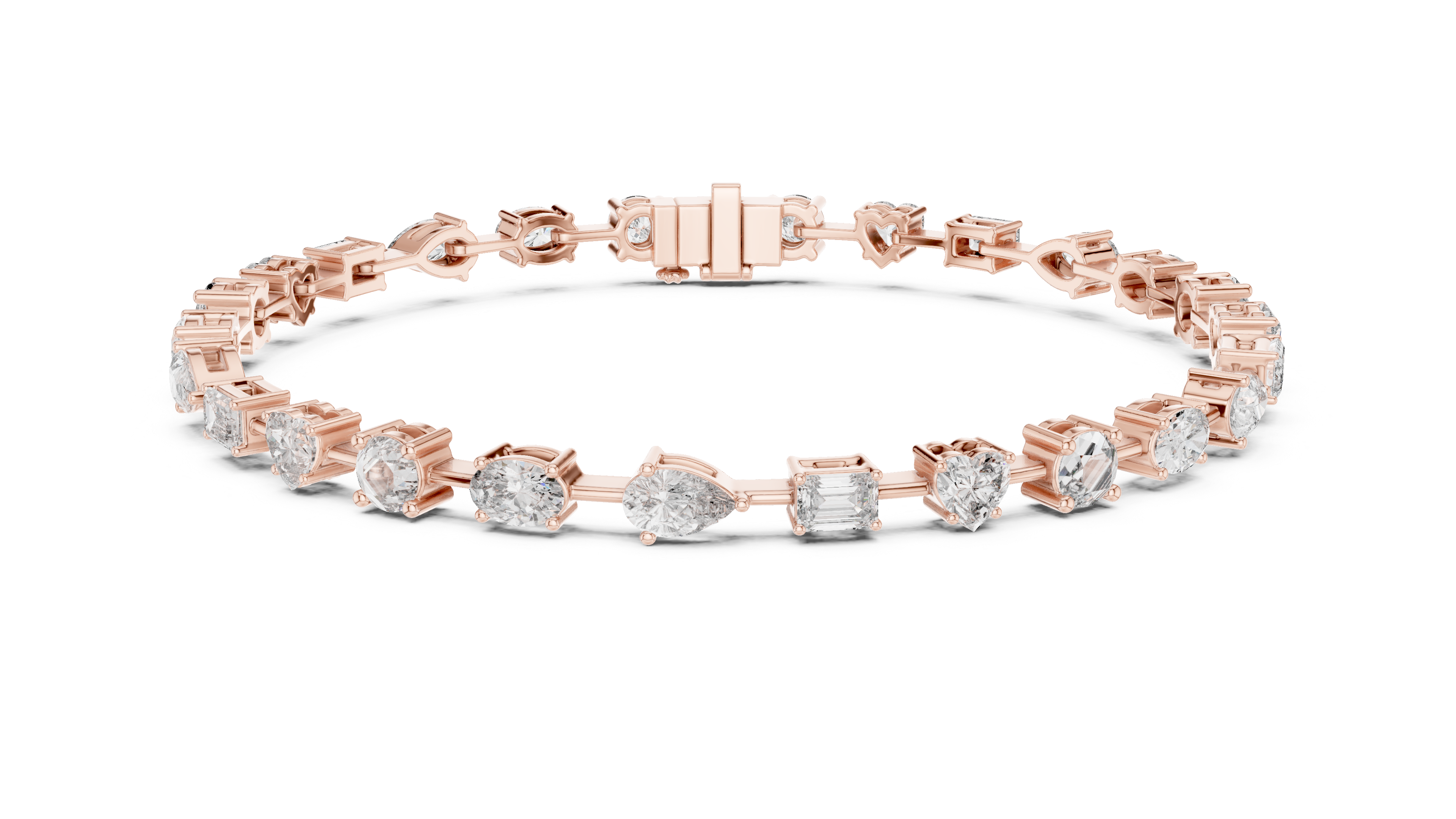 Multi-Cut Diamond Tennis Bracelet