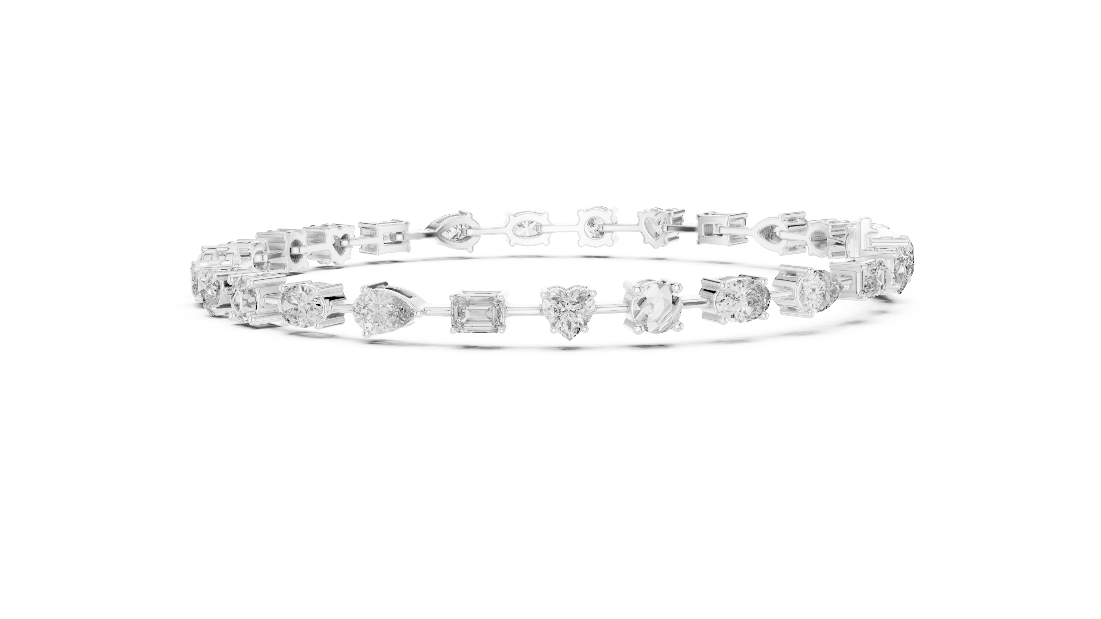Multi-Cut Diamond Tennis Bracelet