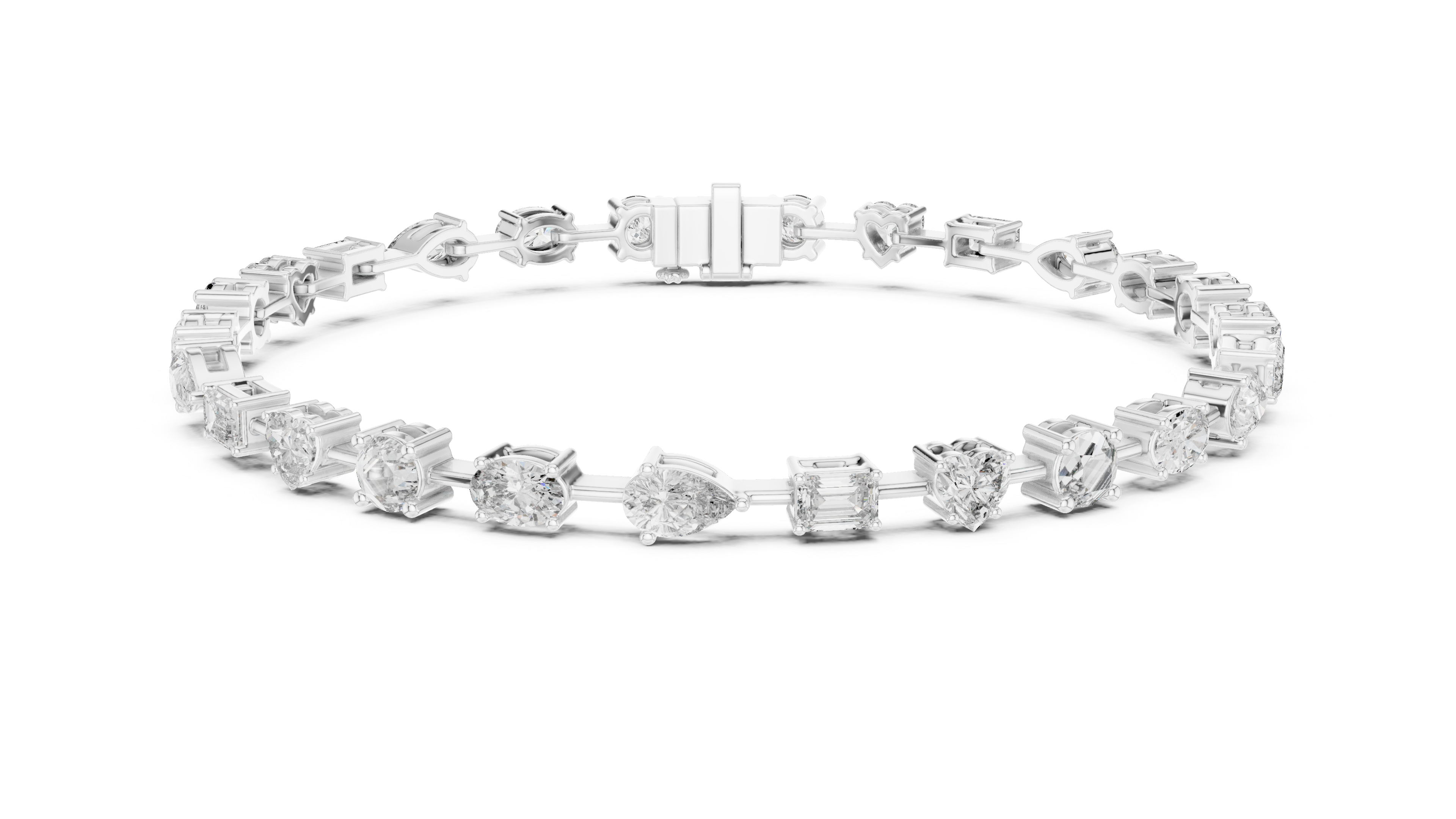 Multi-Cut Diamond Tennis Bracelet