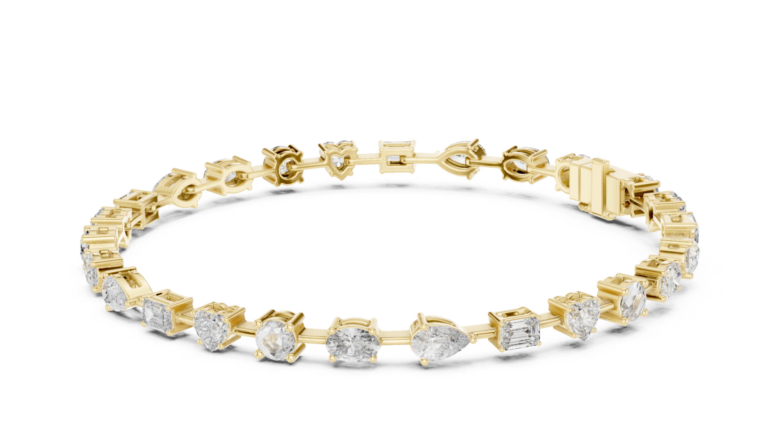 Multi-Cut Diamond Tennis Bracelet