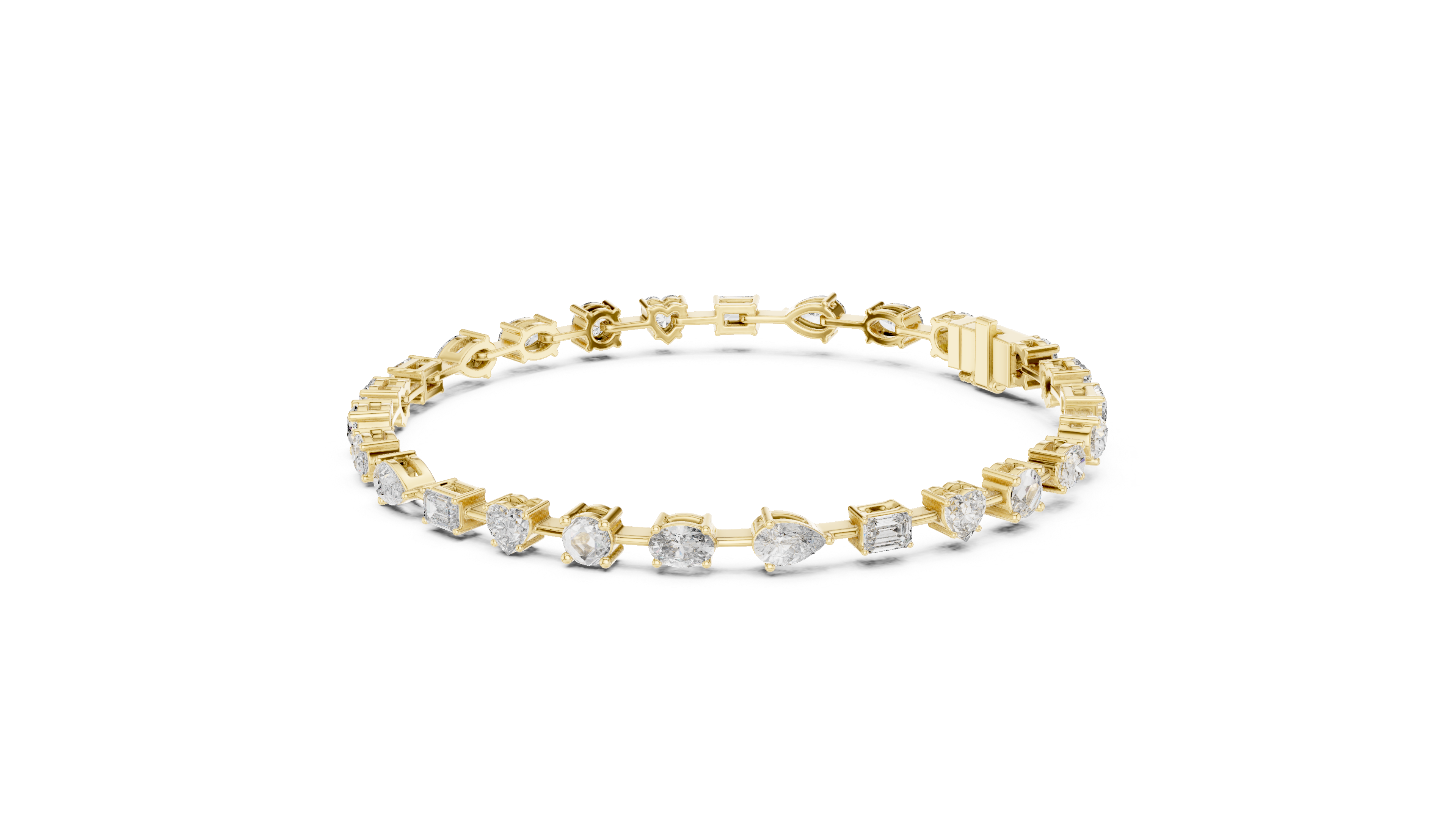 Multi-Cut Diamond Tennis Bracelet