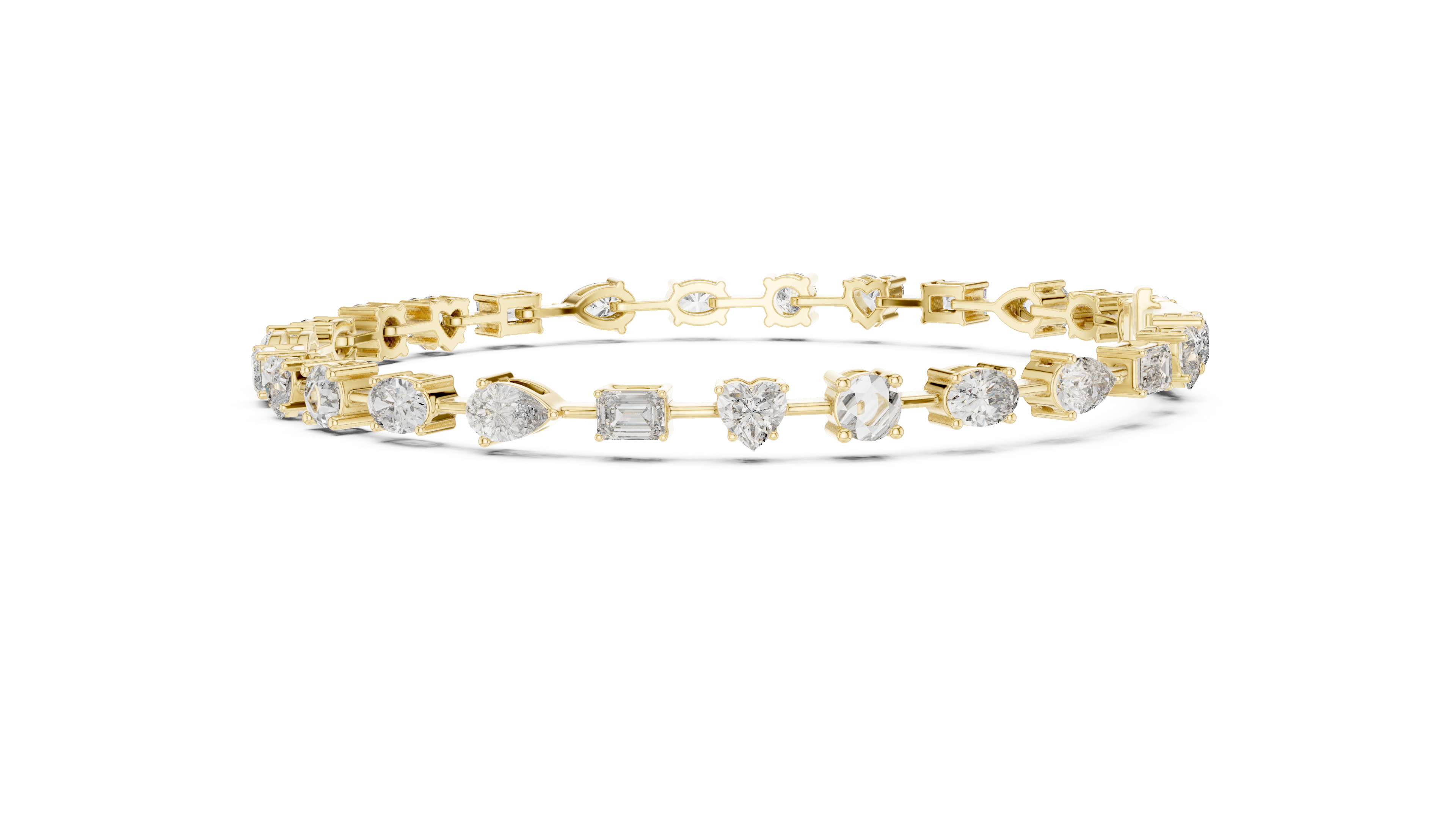 Multi-Cut Diamond Tennis Bracelet