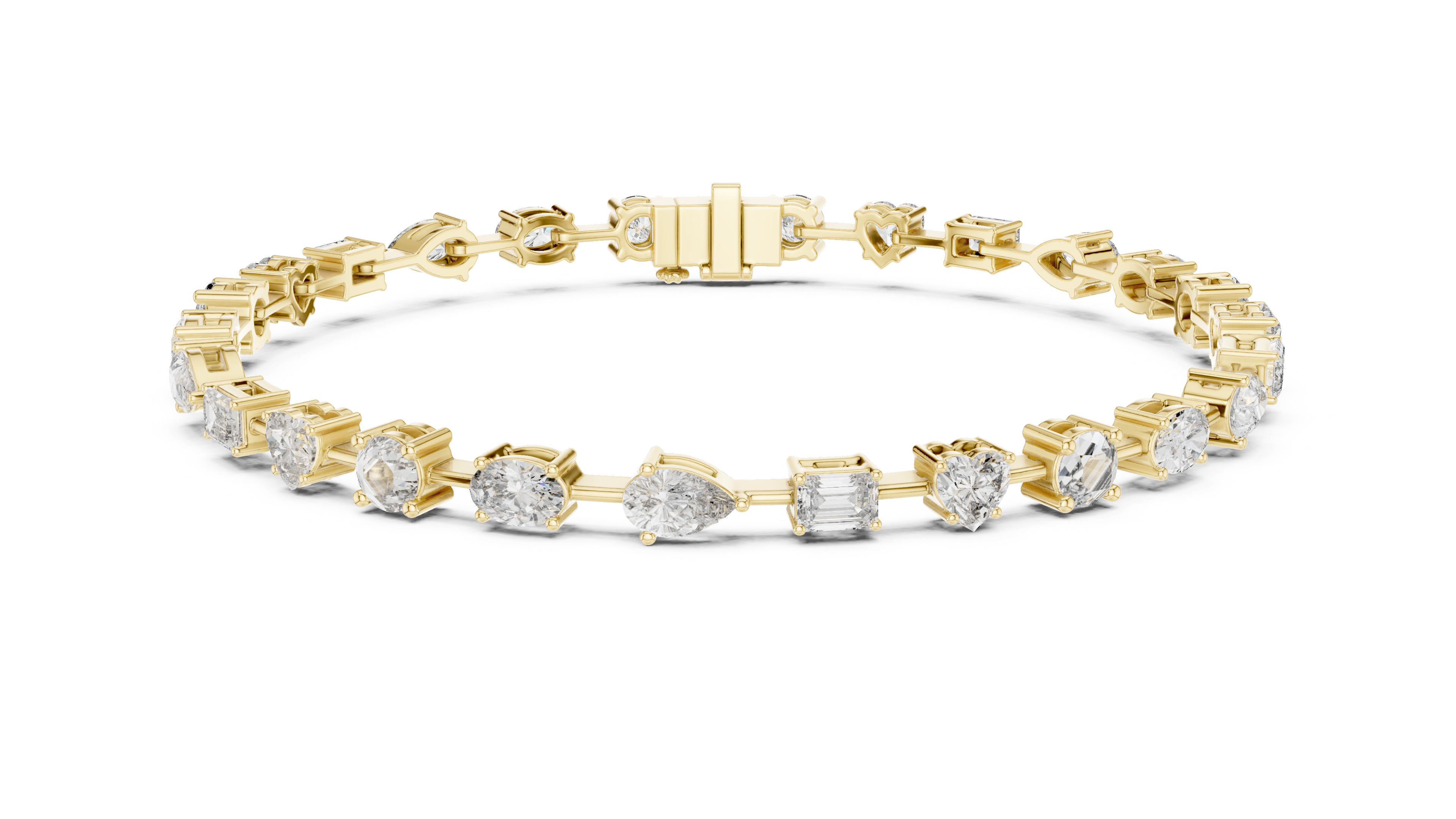 Multi-Cut Diamond Tennis Bracelet