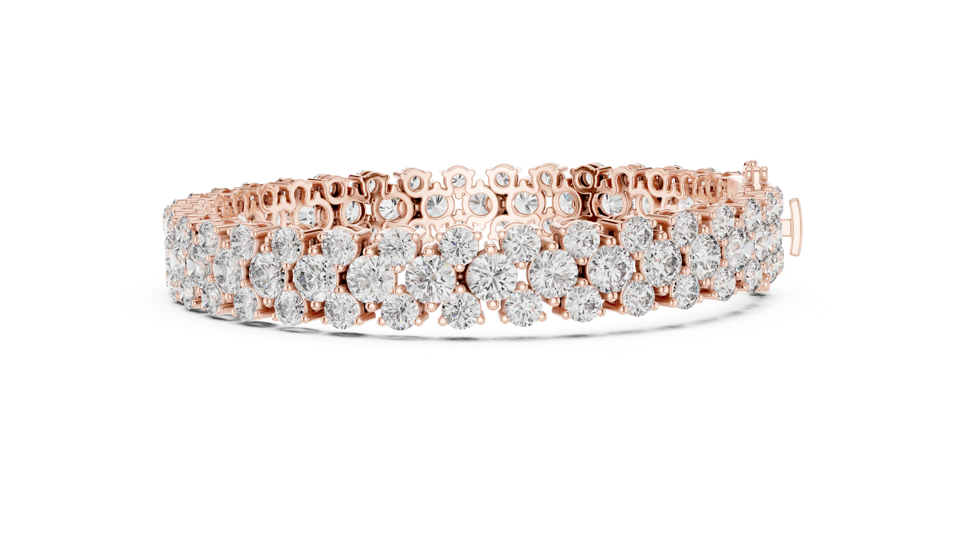 Cluster Diamond Tennis Bracelet