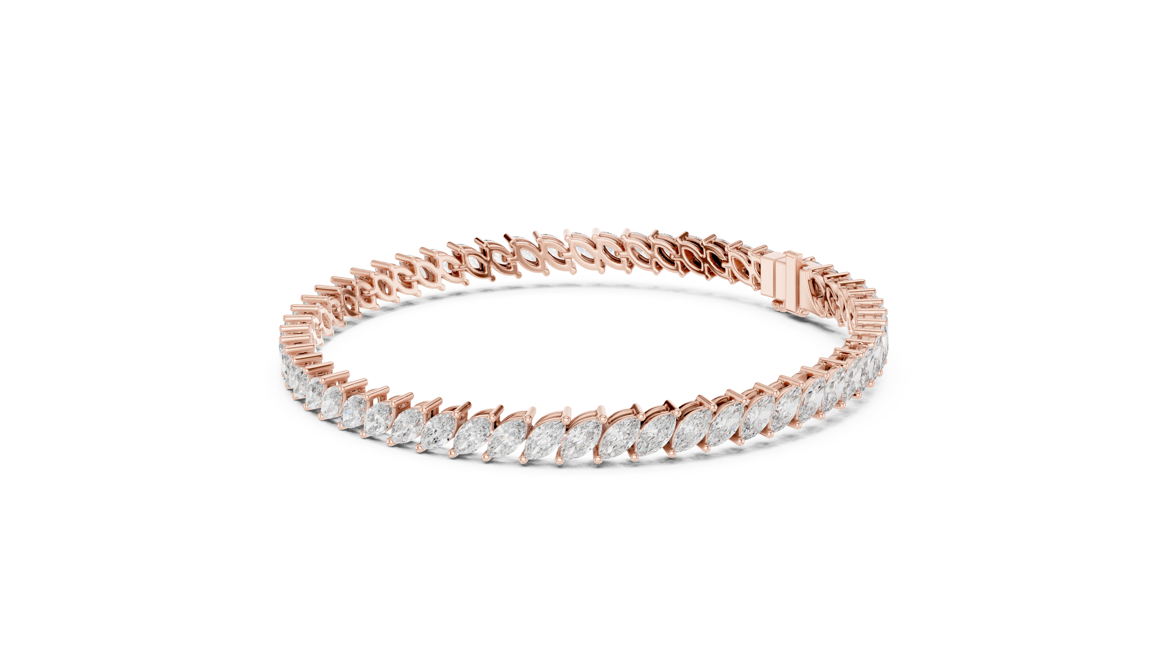 Marquise-Cut Diamond Tennis Bracelet