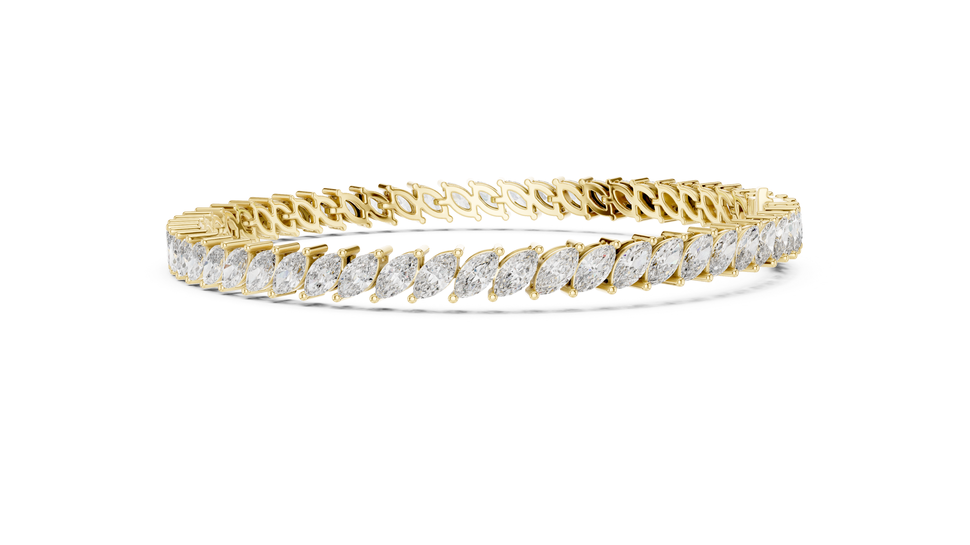 Marquise-Cut Diamond Tennis Bracelet