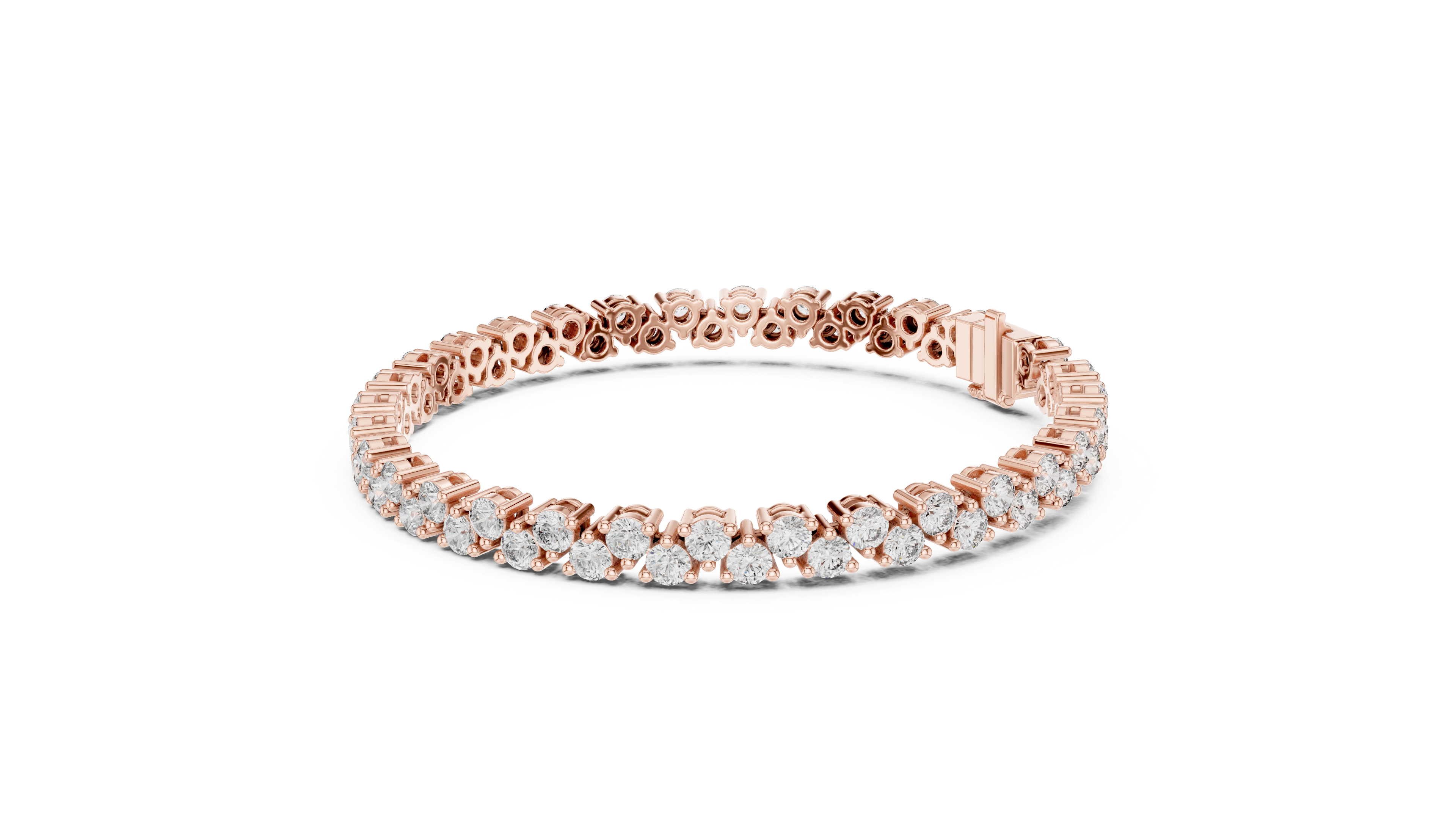 Floral-Inspired Diamond Tennis Bracelet
