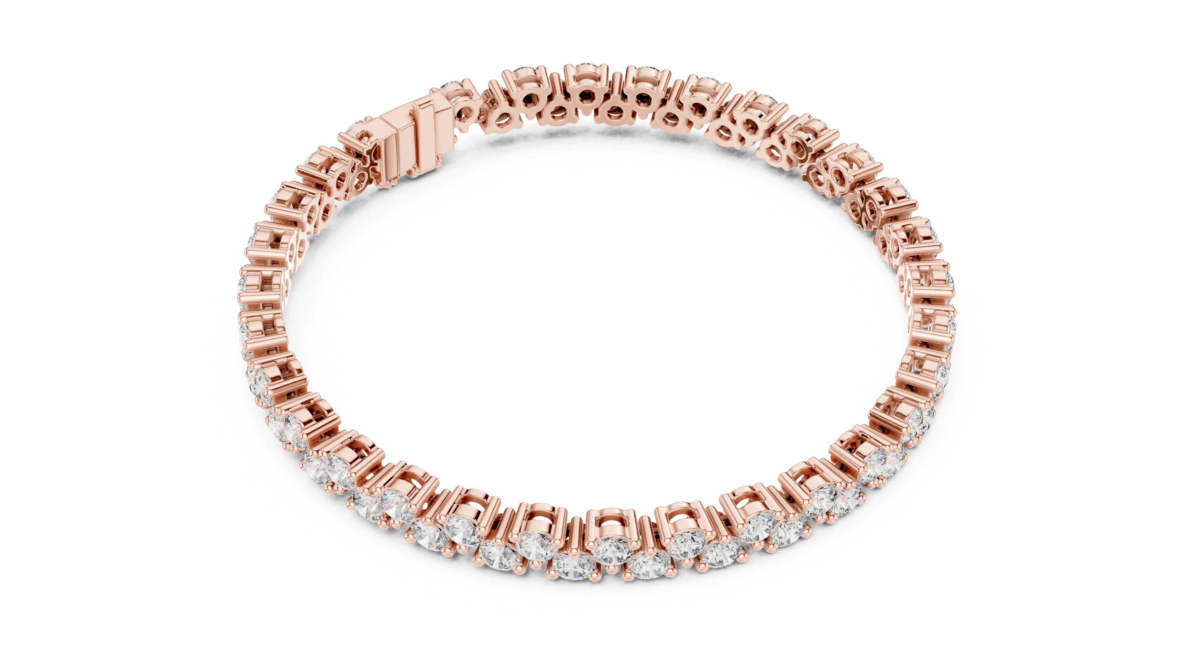 Floral-Inspired Diamond Tennis Bracelet