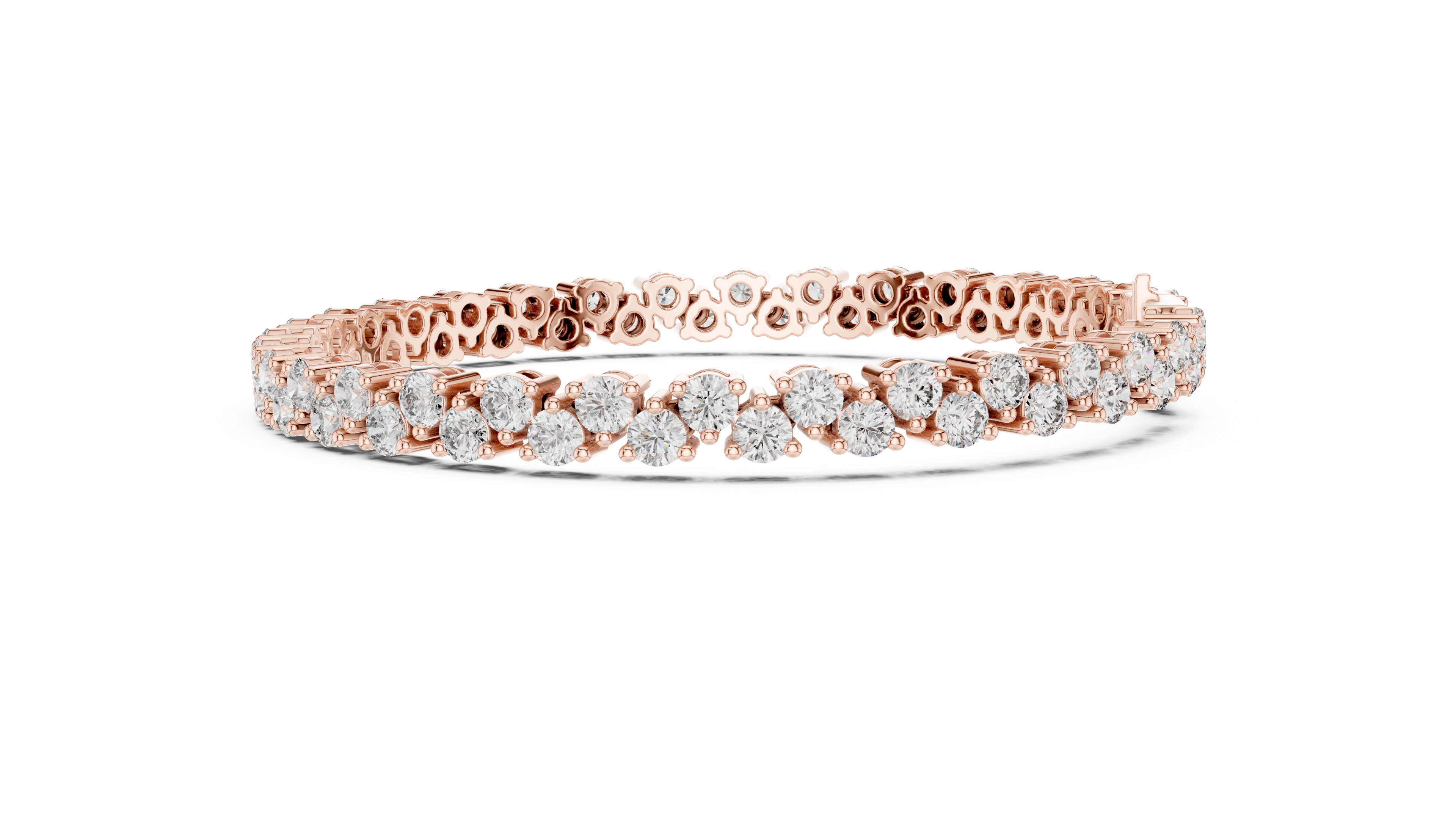 Floral-Inspired Diamond Tennis Bracelet
