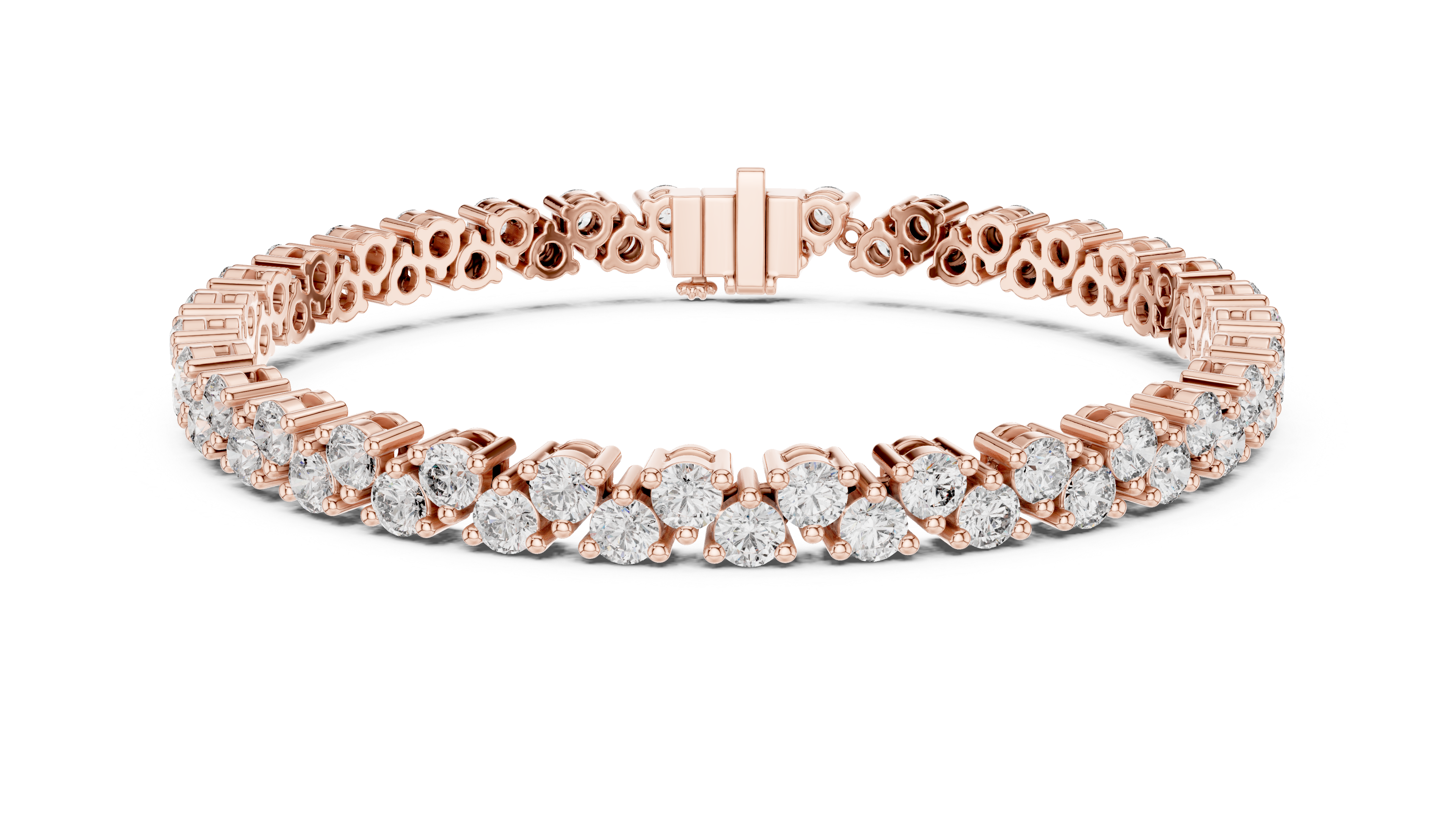 Floral-Inspired Diamond Tennis Bracelet