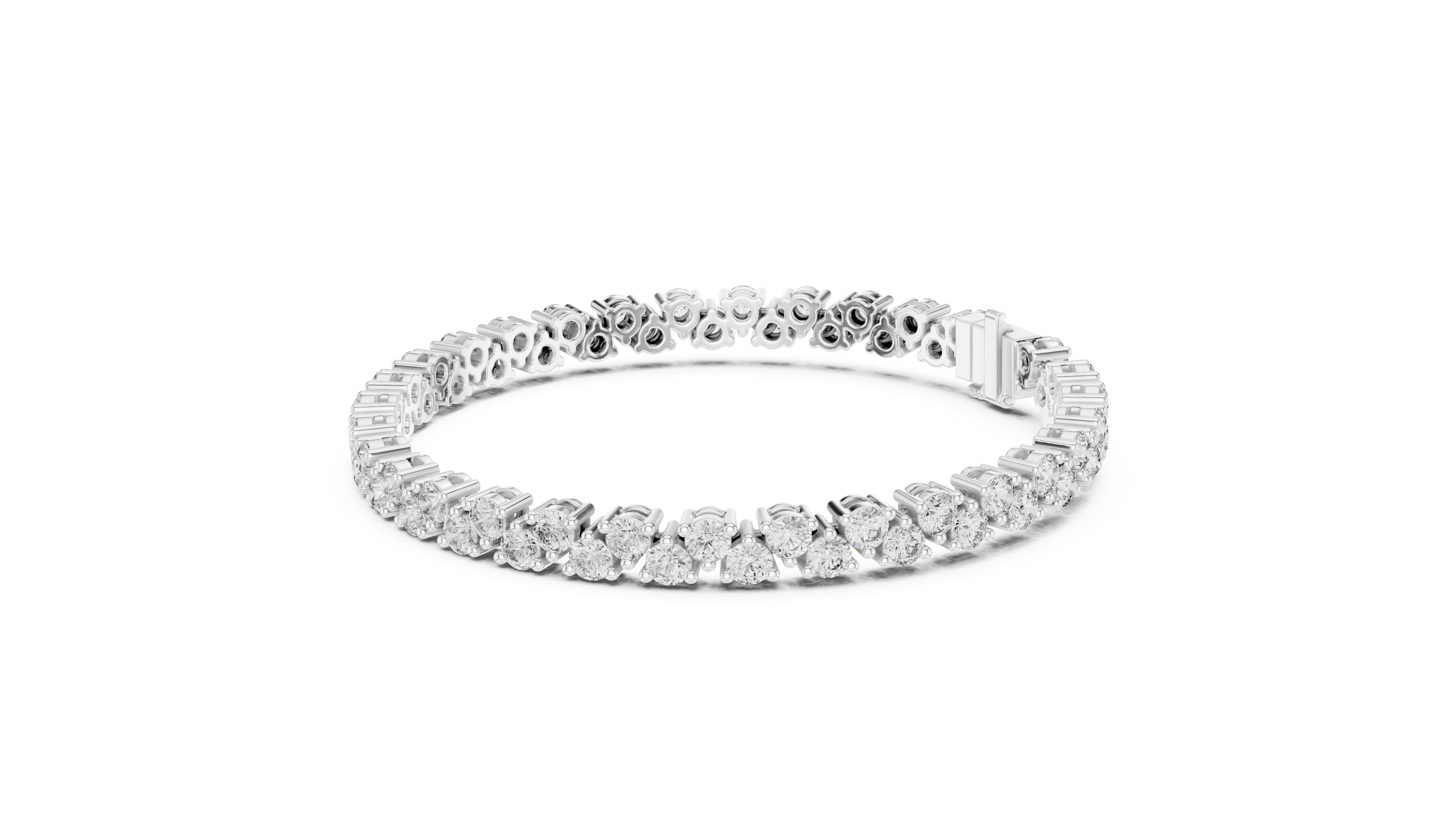 Floral-Inspired Diamond Tennis Bracelet