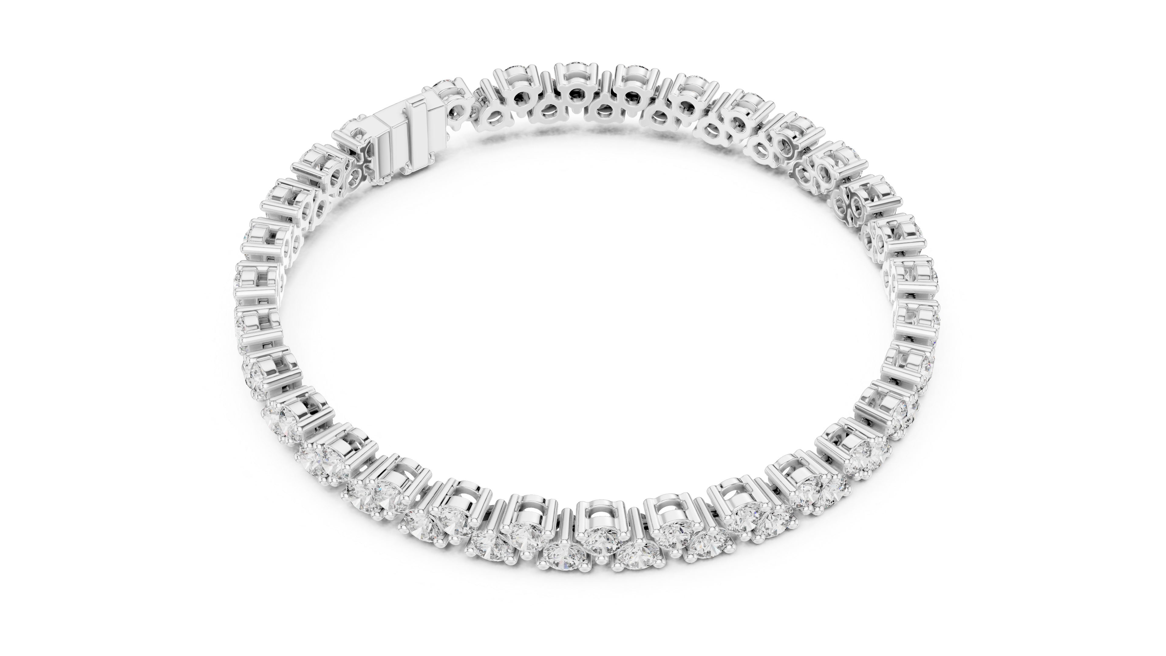 Floral-Inspired Diamond Tennis Bracelet