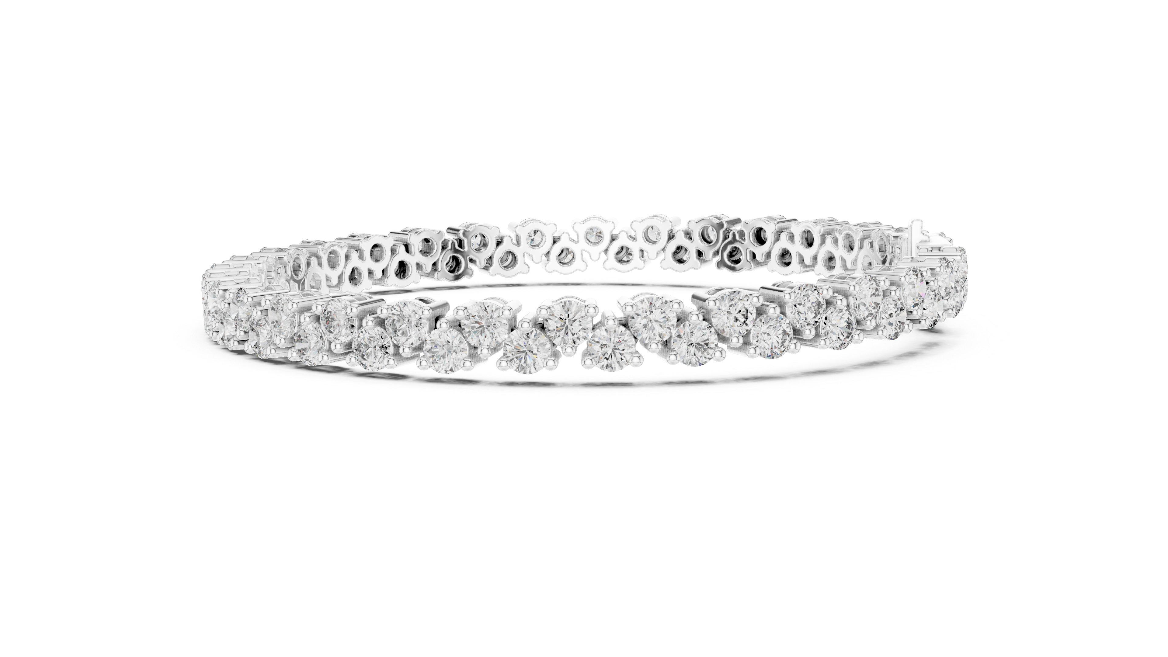 Floral-Inspired Diamond Tennis Bracelet