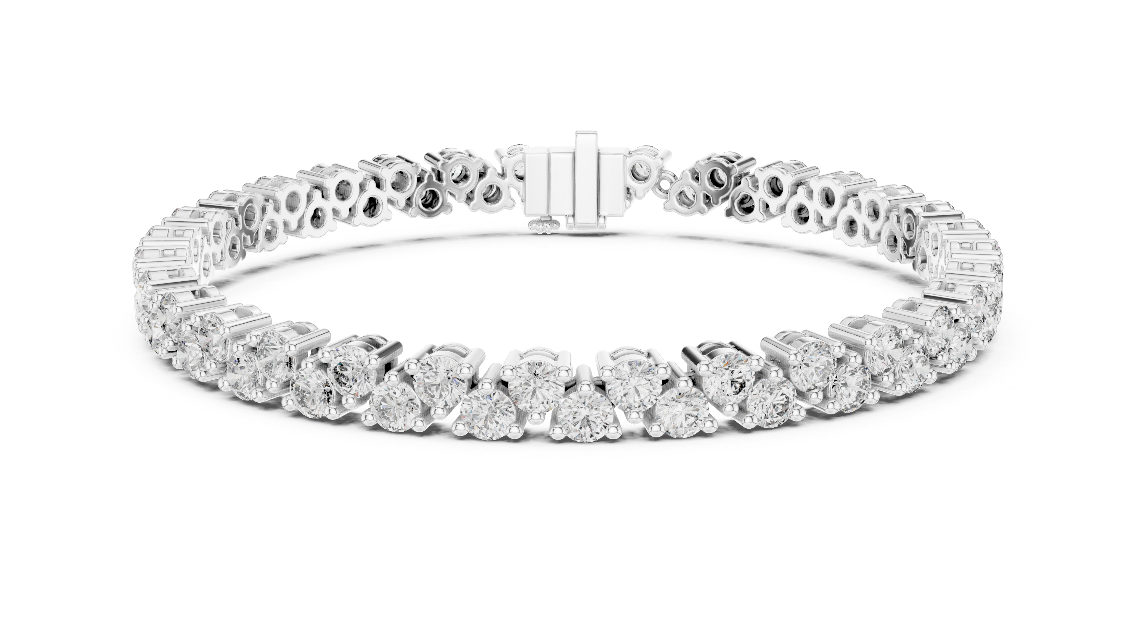 Floral-Inspired Diamond Tennis Bracelet