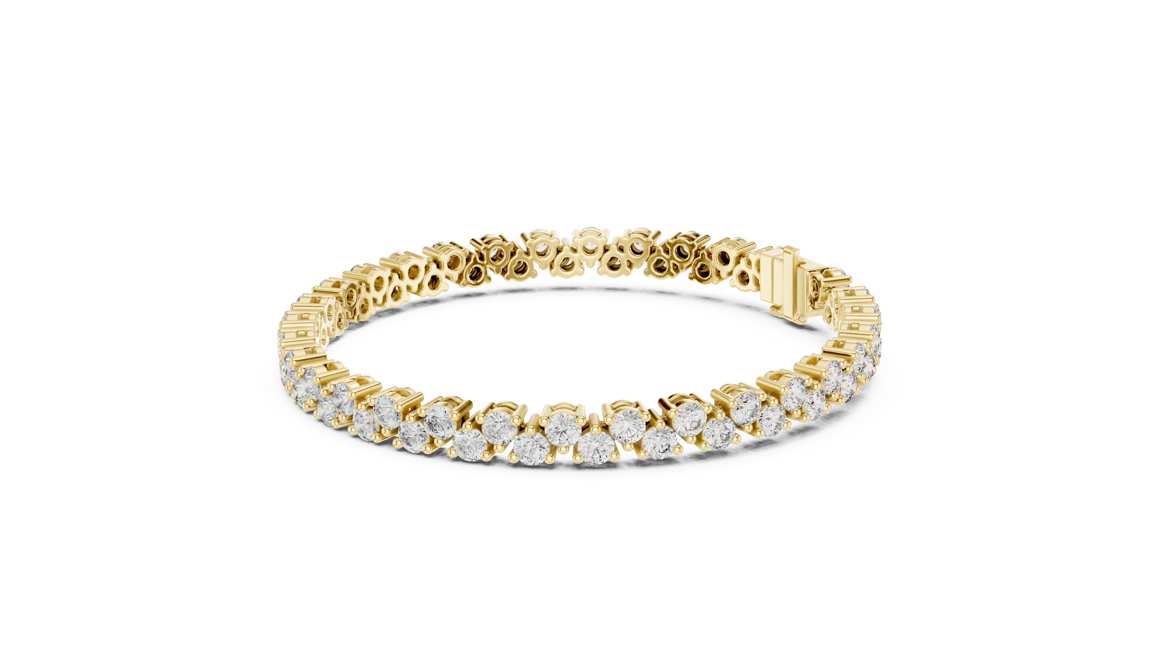 Floral-Inspired Diamond Tennis Bracelet