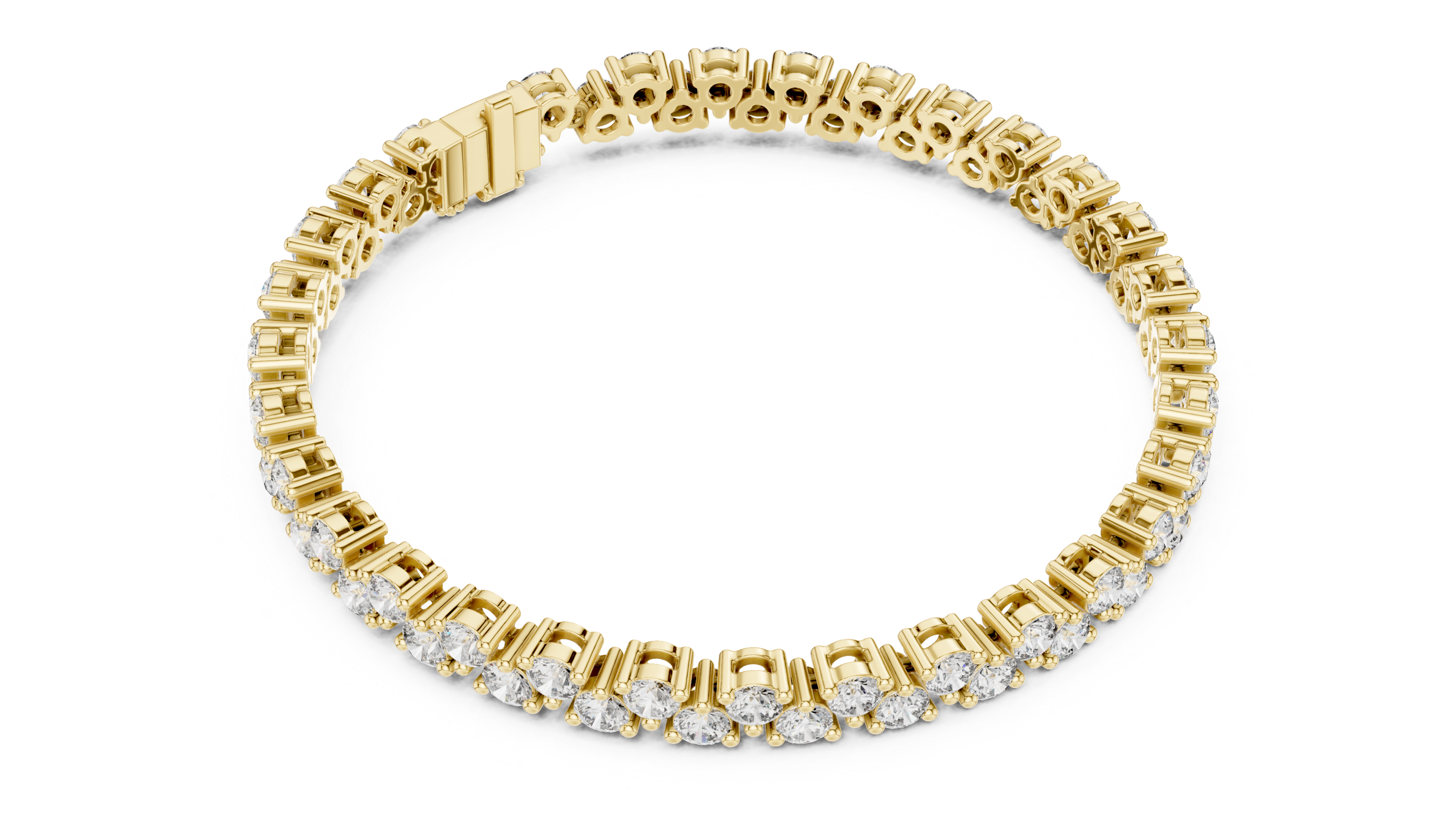 Floral-Inspired Diamond Tennis Bracelet