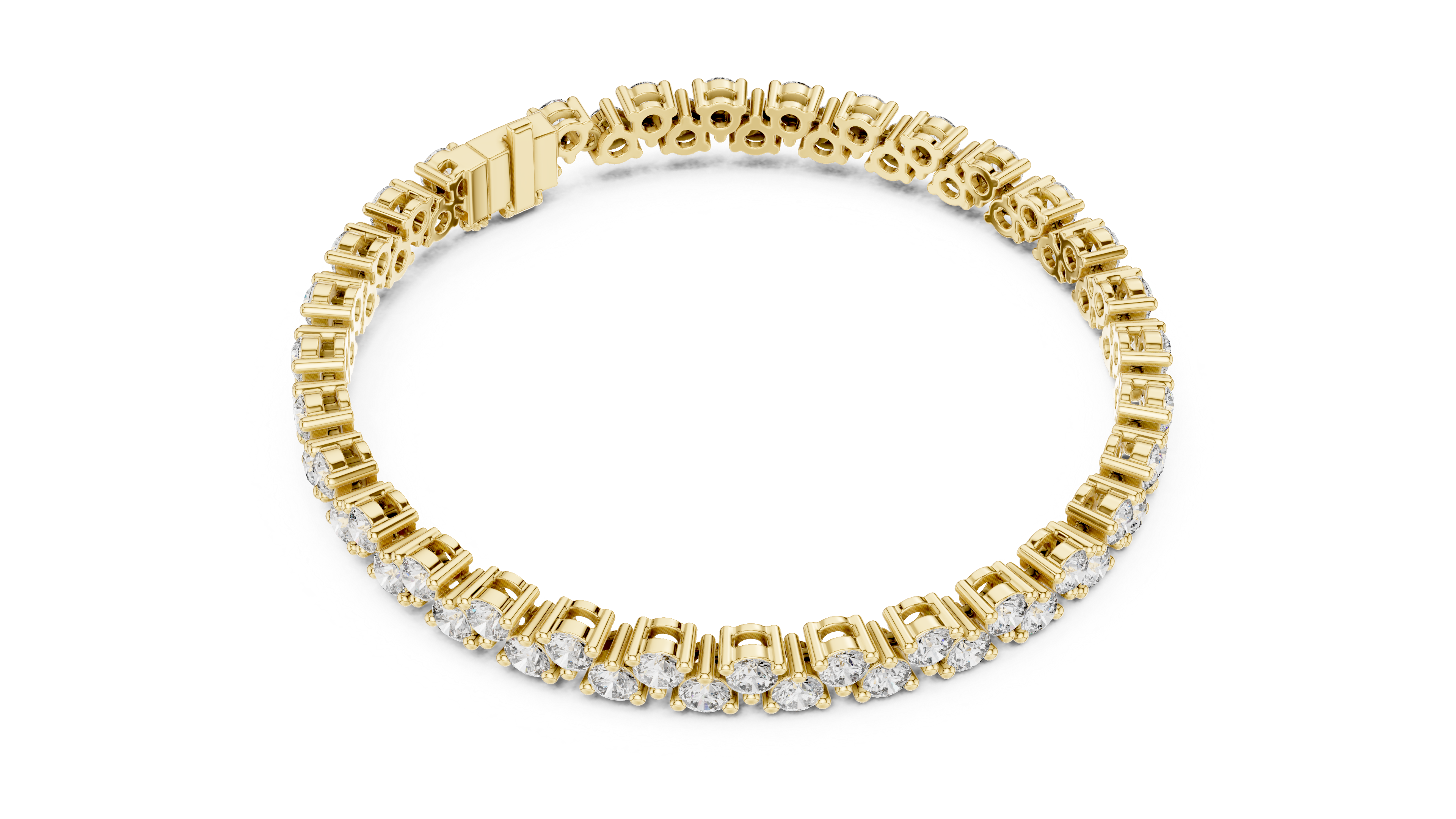 Floral-Inspired Diamond Tennis Bracelet