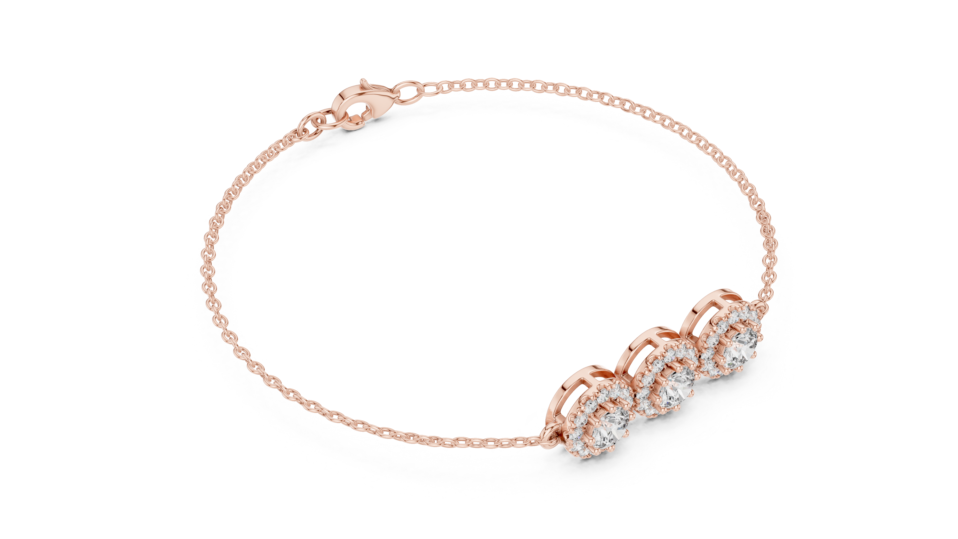 Timeless Trio Rose Gold Diamond Bracelet