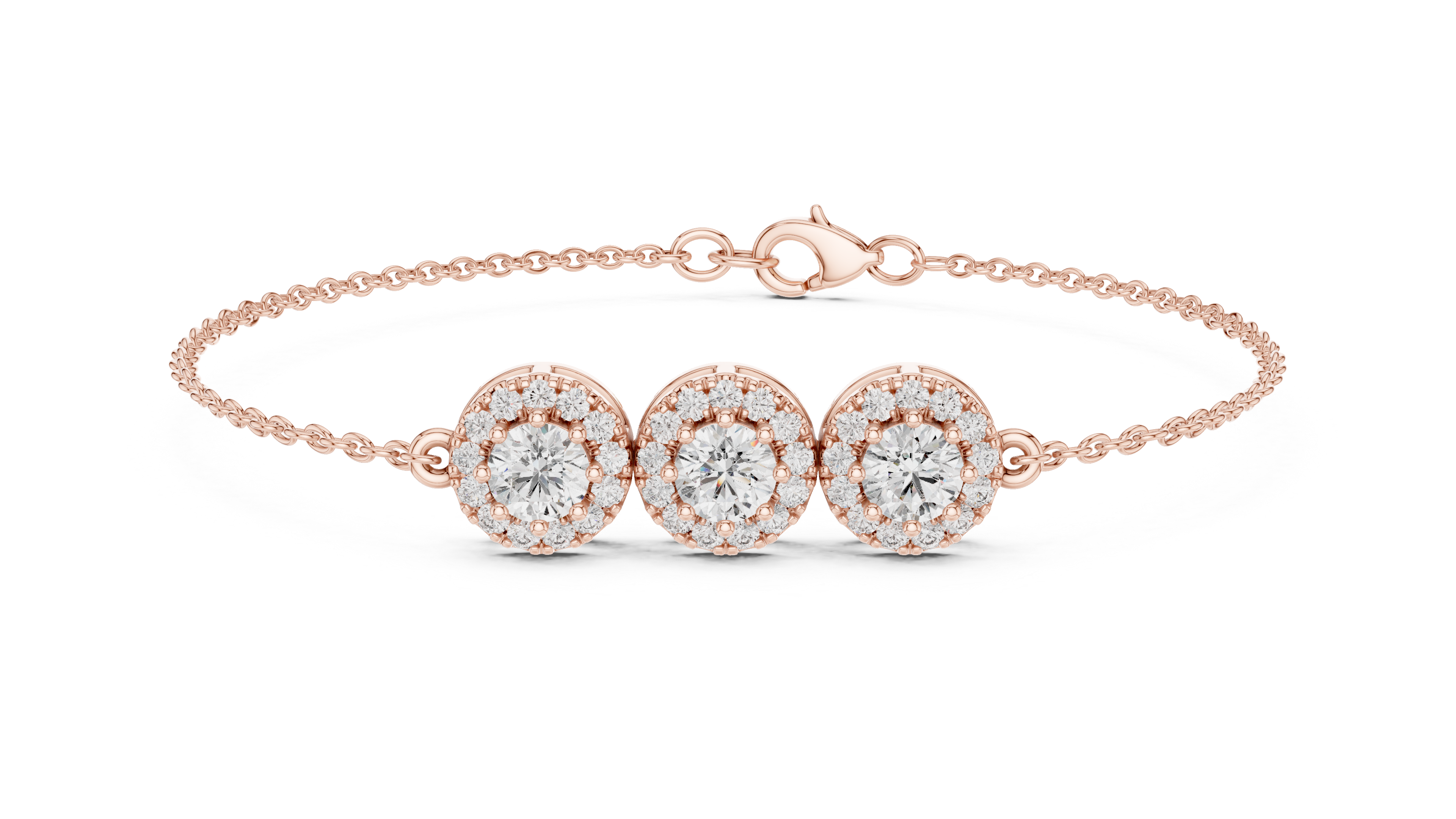 Timeless Trio Rose Gold Diamond Bracelet