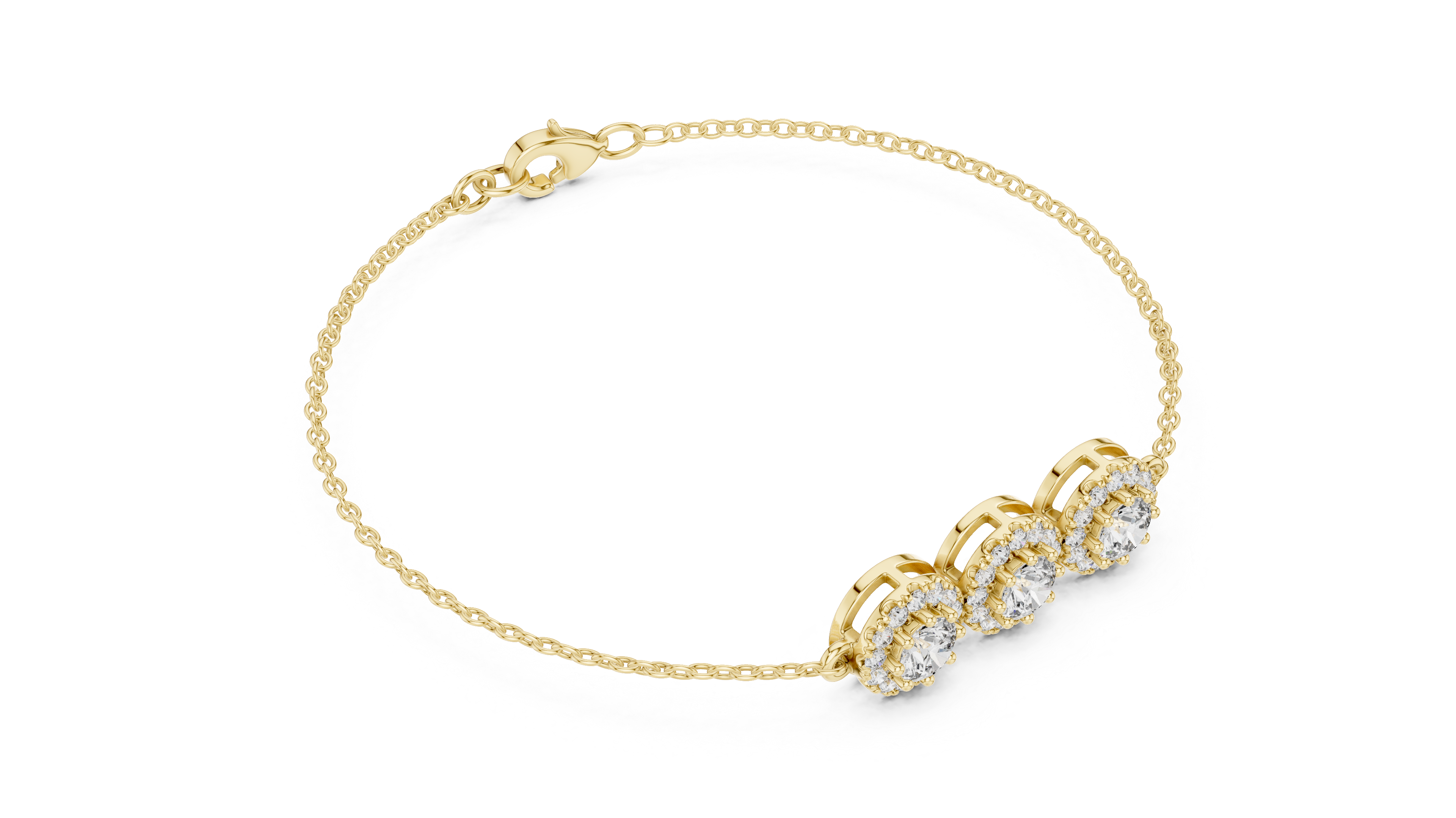 Timeless Trio Rose Gold Diamond Bracelet