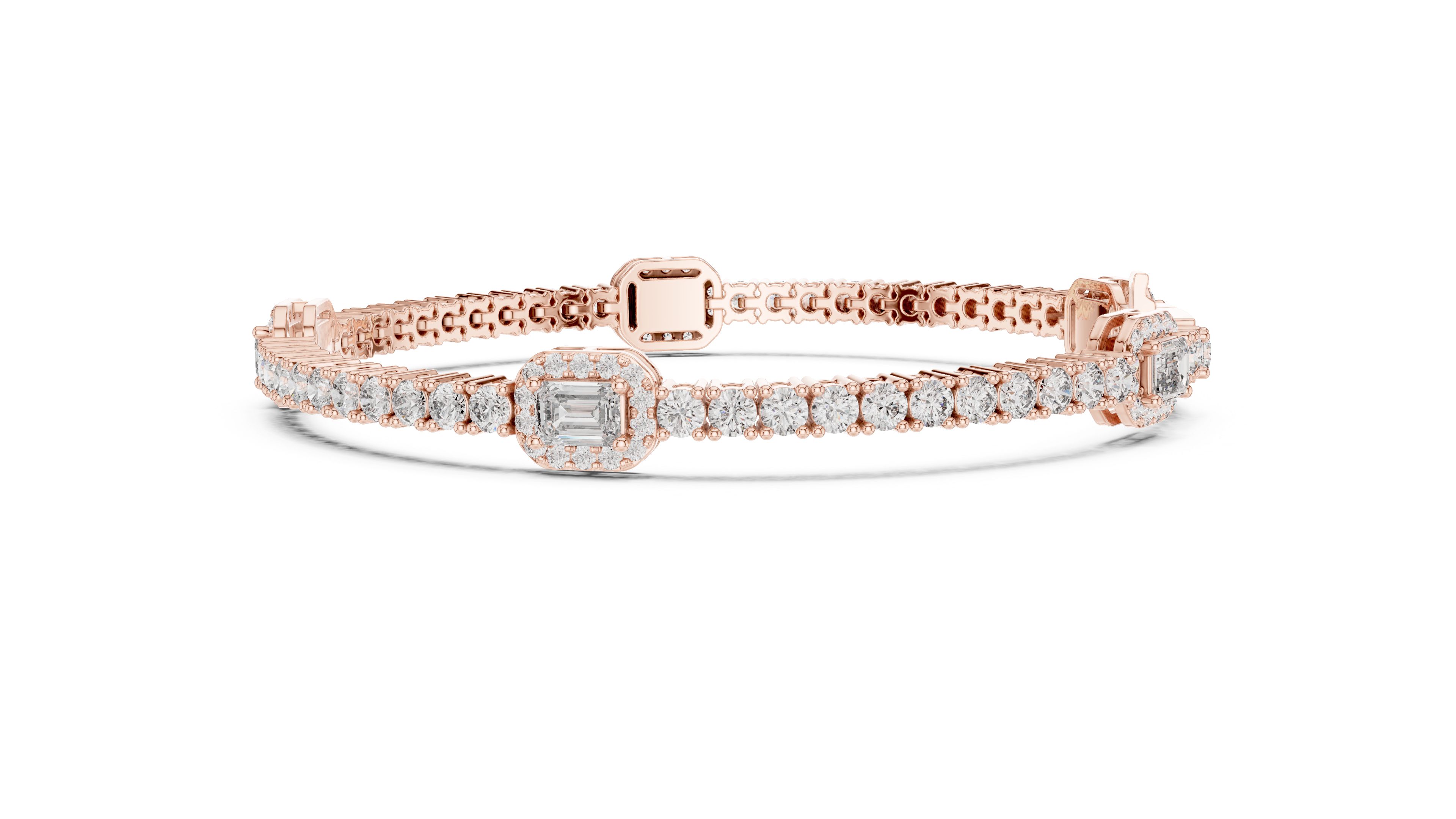 Radiant Rose Gold Diamond Bracelet