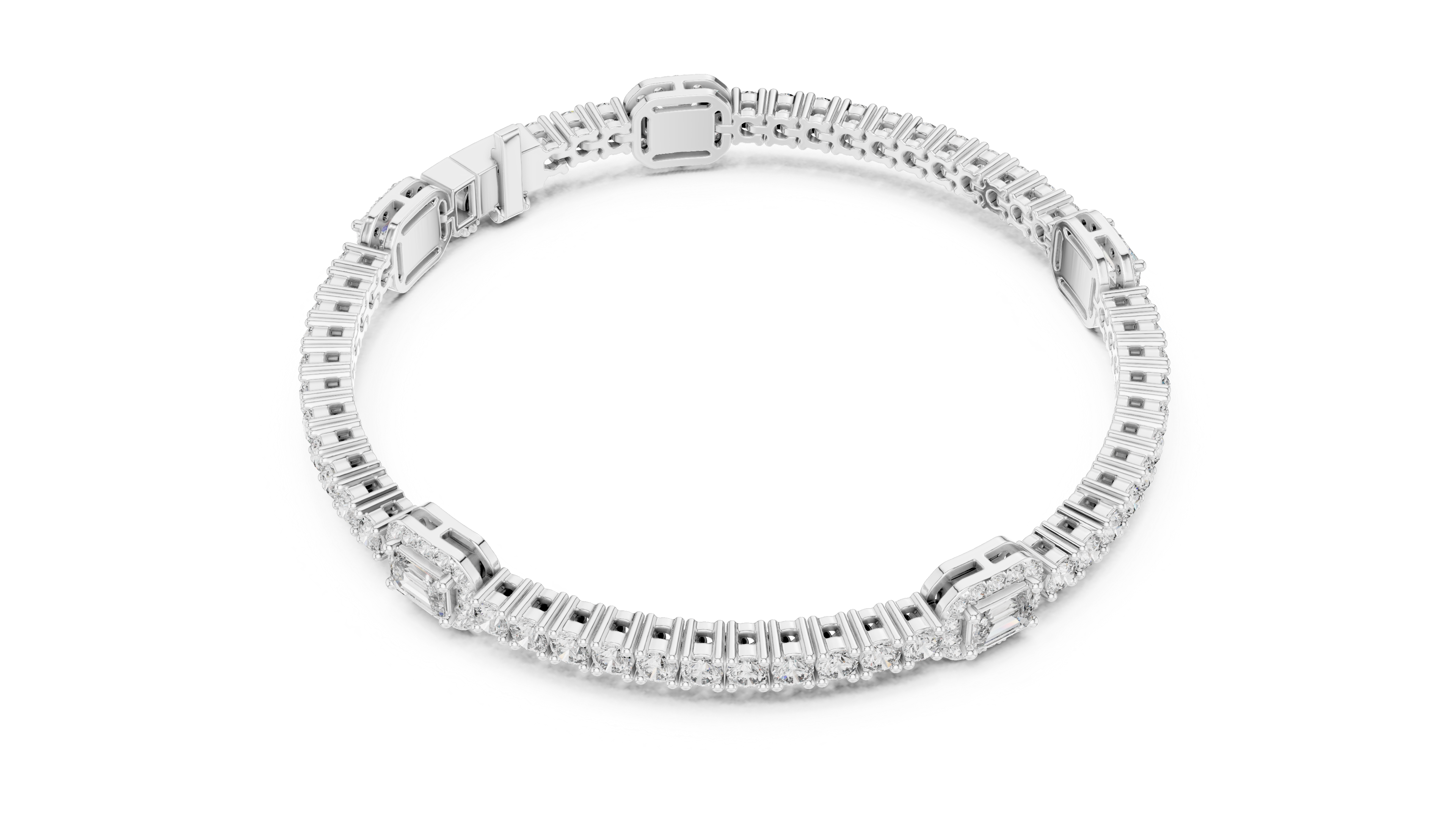 Radiant Rose Gold Diamond Bracelet