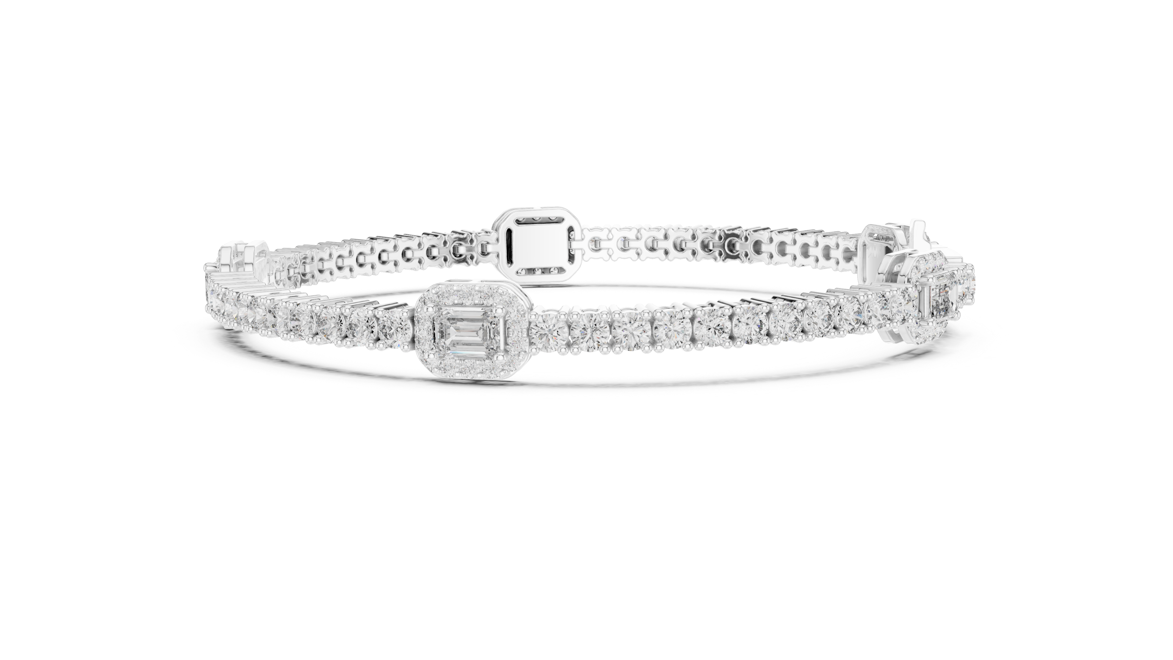 Radiant Rose Gold Diamond Bracelet