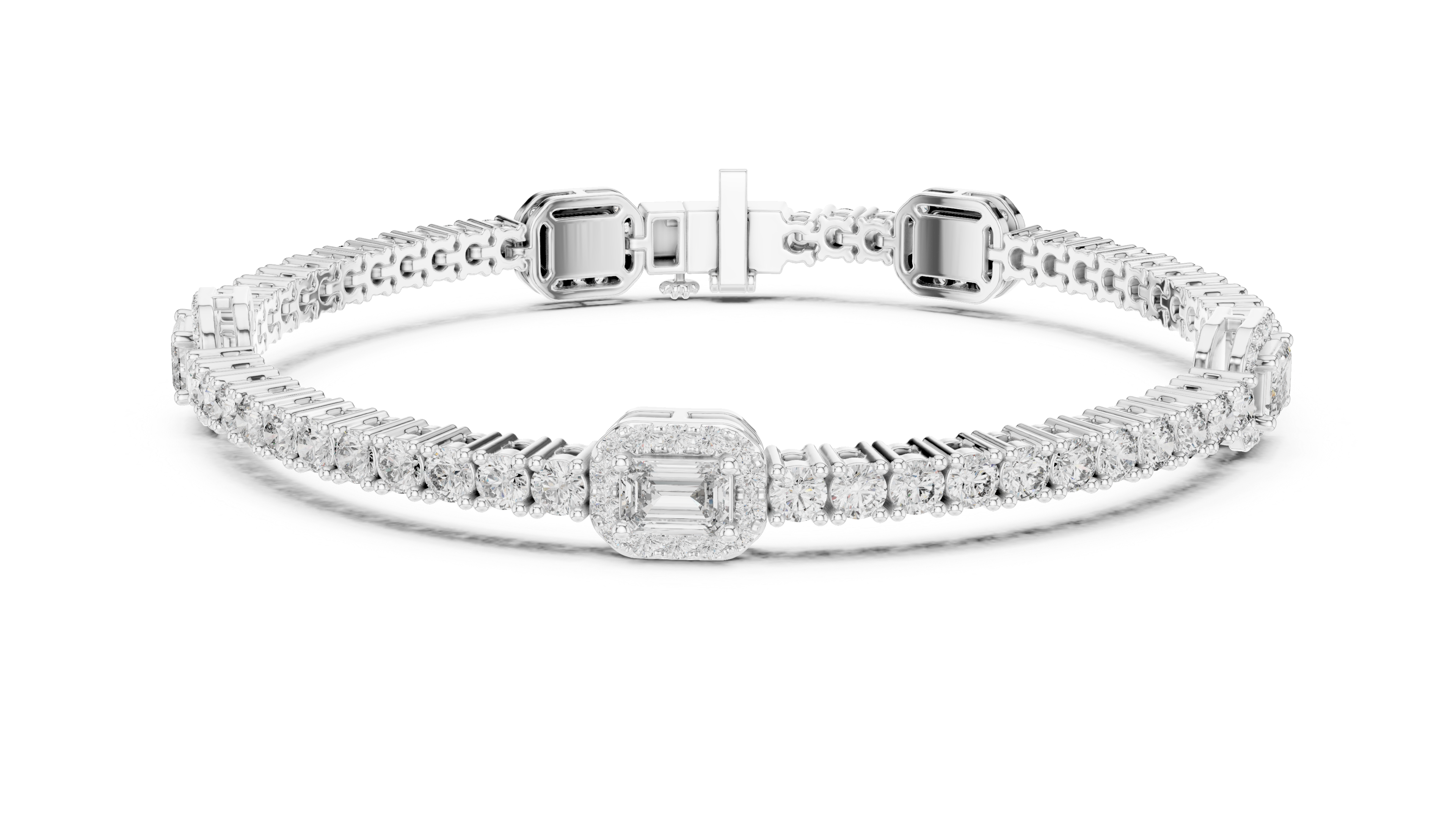 Radiant Rose Gold Diamond Bracelet