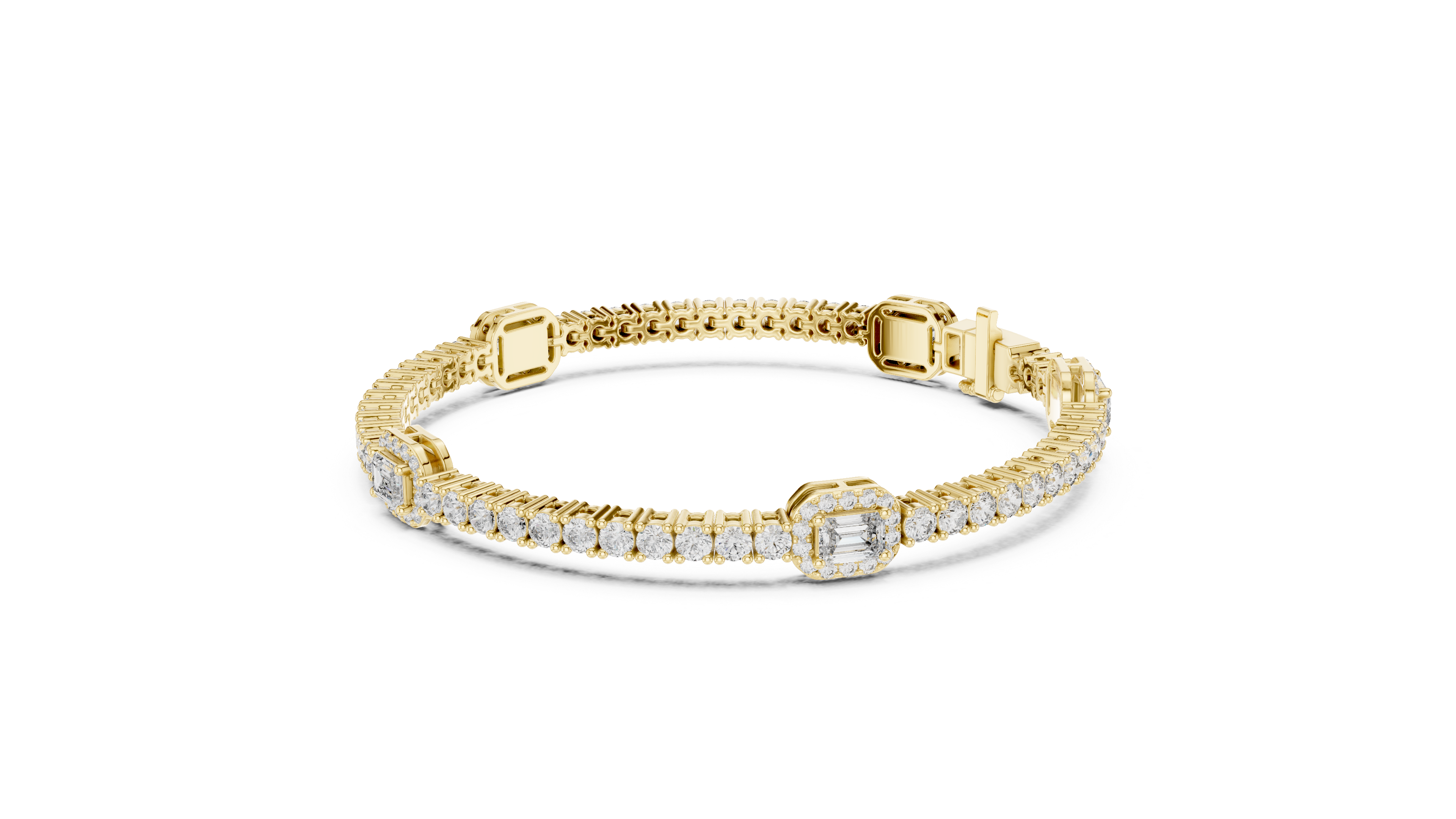 Radiant Rose Gold Diamond Bracelet