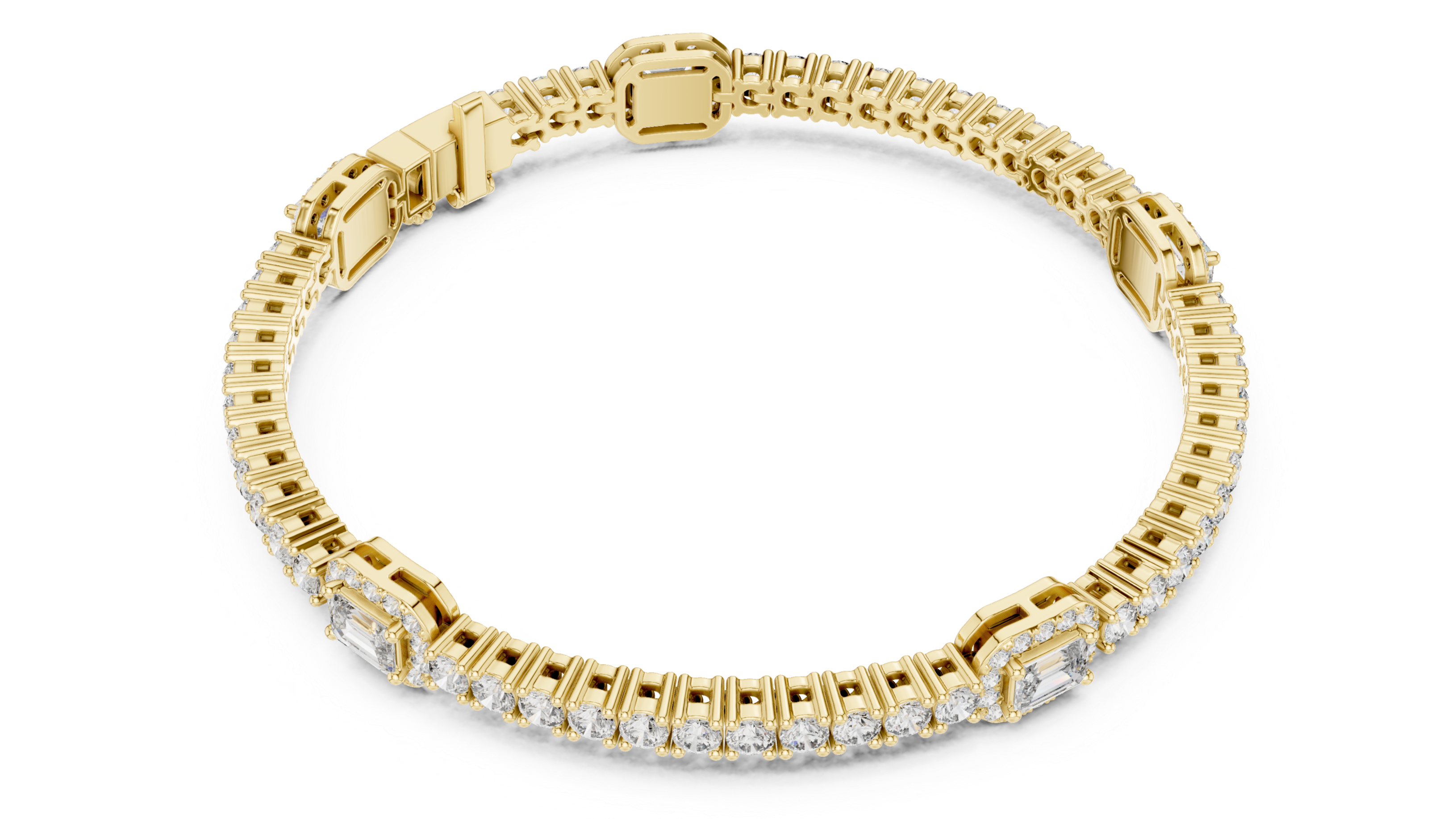 Radiant Rose Gold Diamond Bracelet