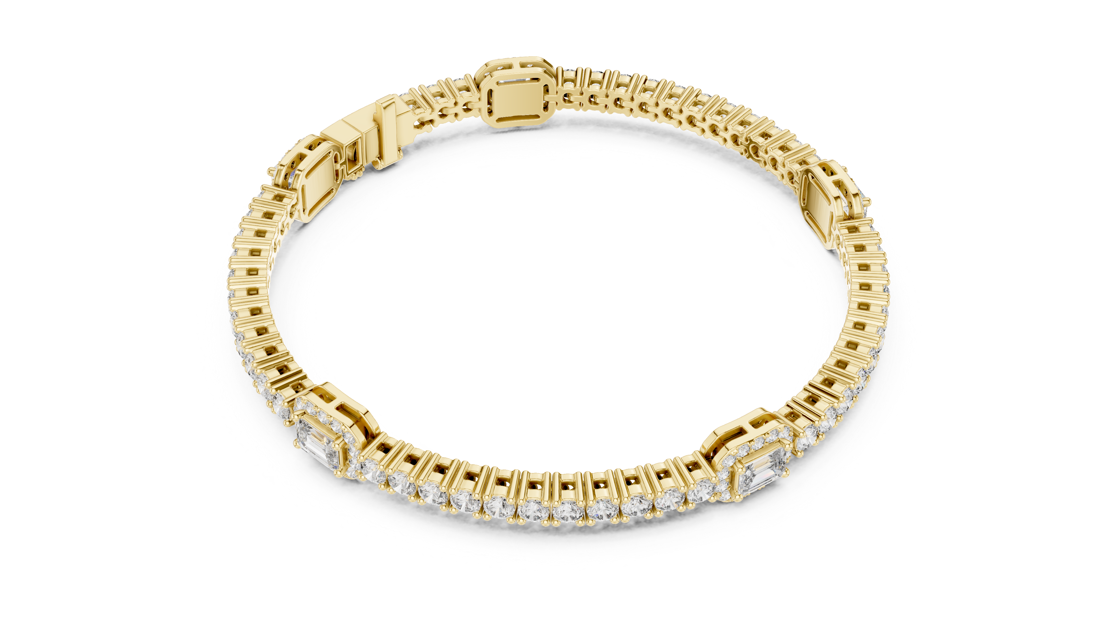Radiant Rose Gold Diamond Bracelet