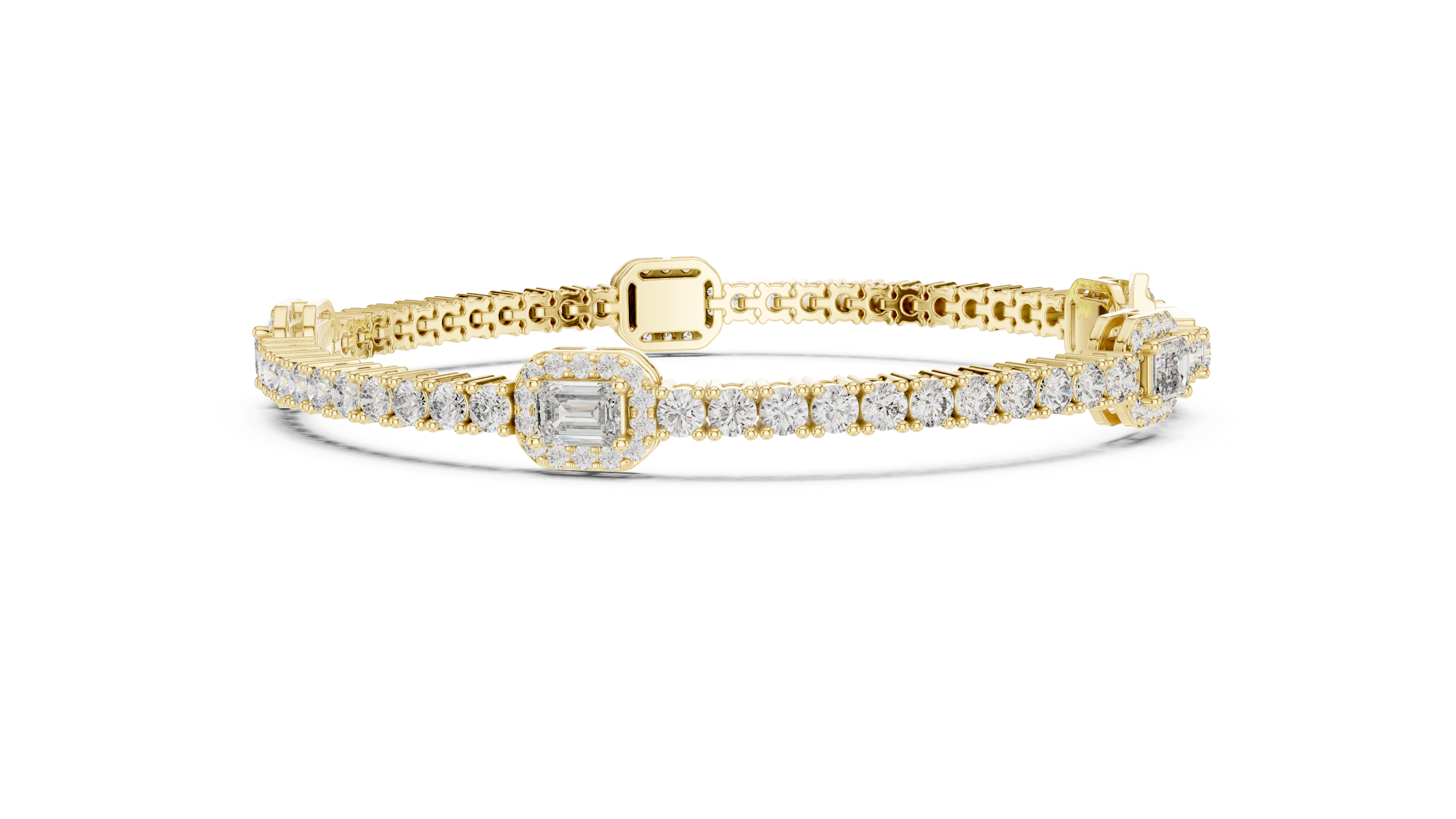 Radiant Rose Gold Diamond Bracelet