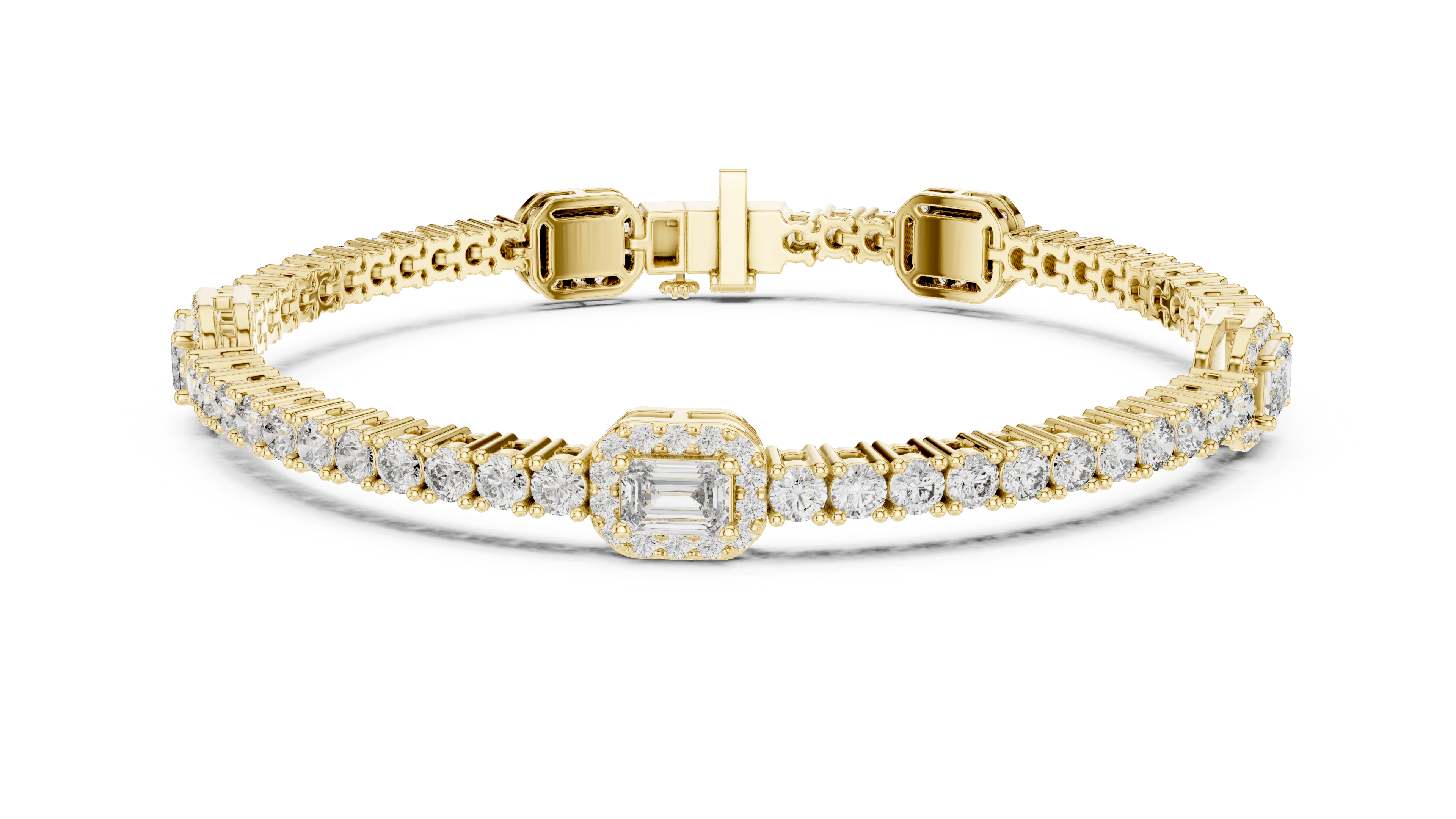 Radiant Rose Gold Diamond Bracelet