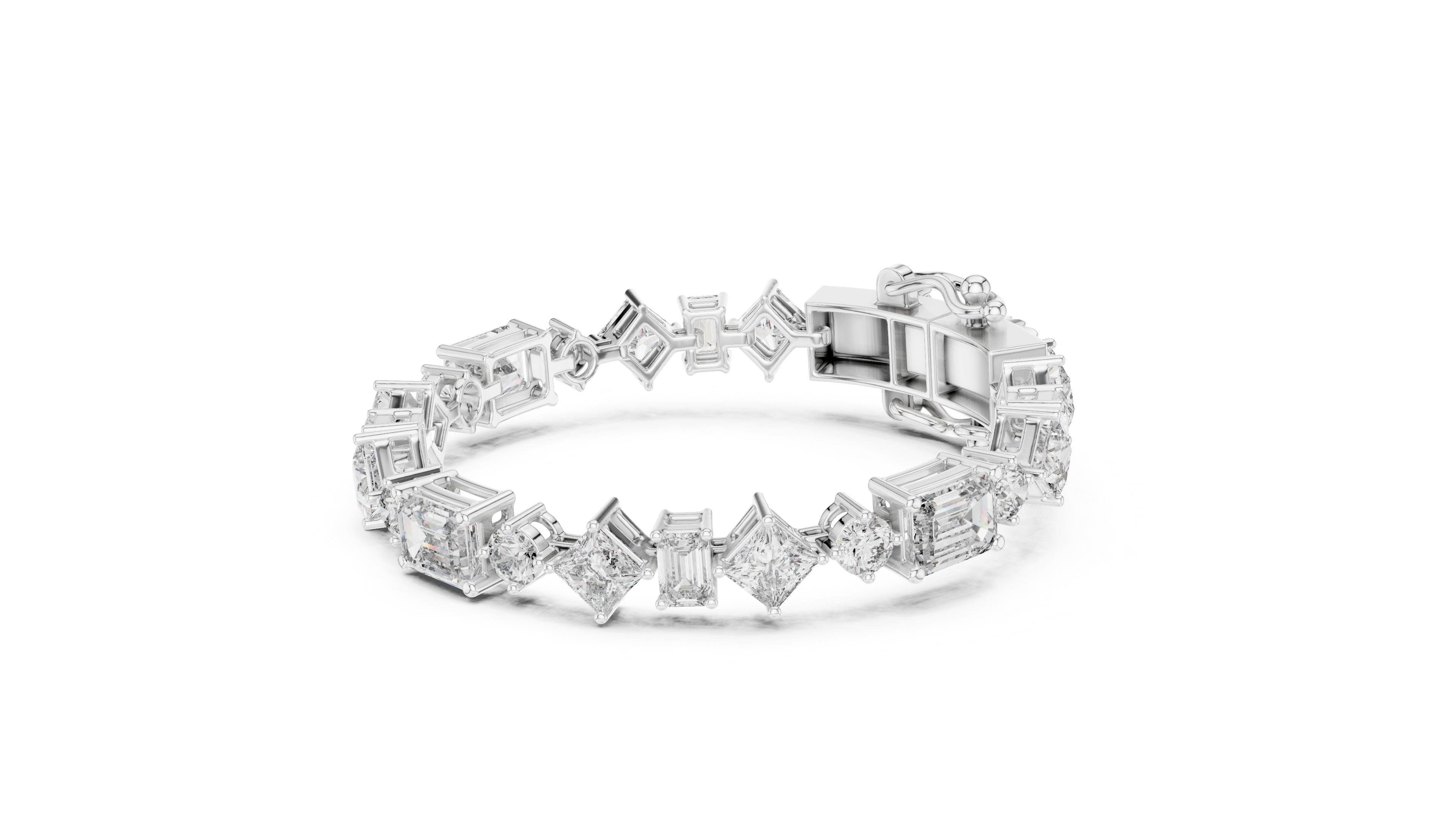 Refined with Emerald, Asscher, and Round Cut Diamonds