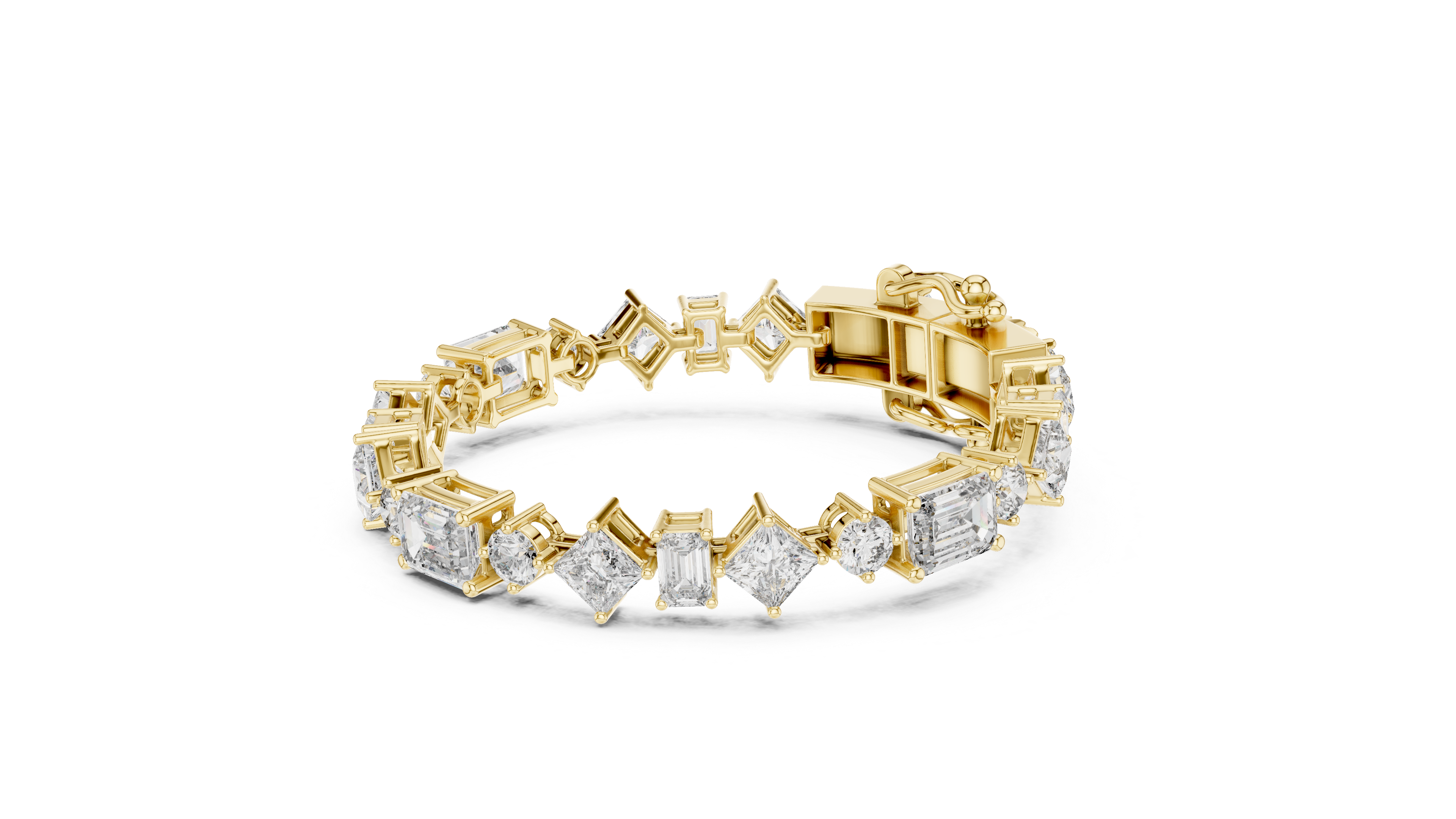 Refined with Emerald, Asscher, and Round Cut Diamonds